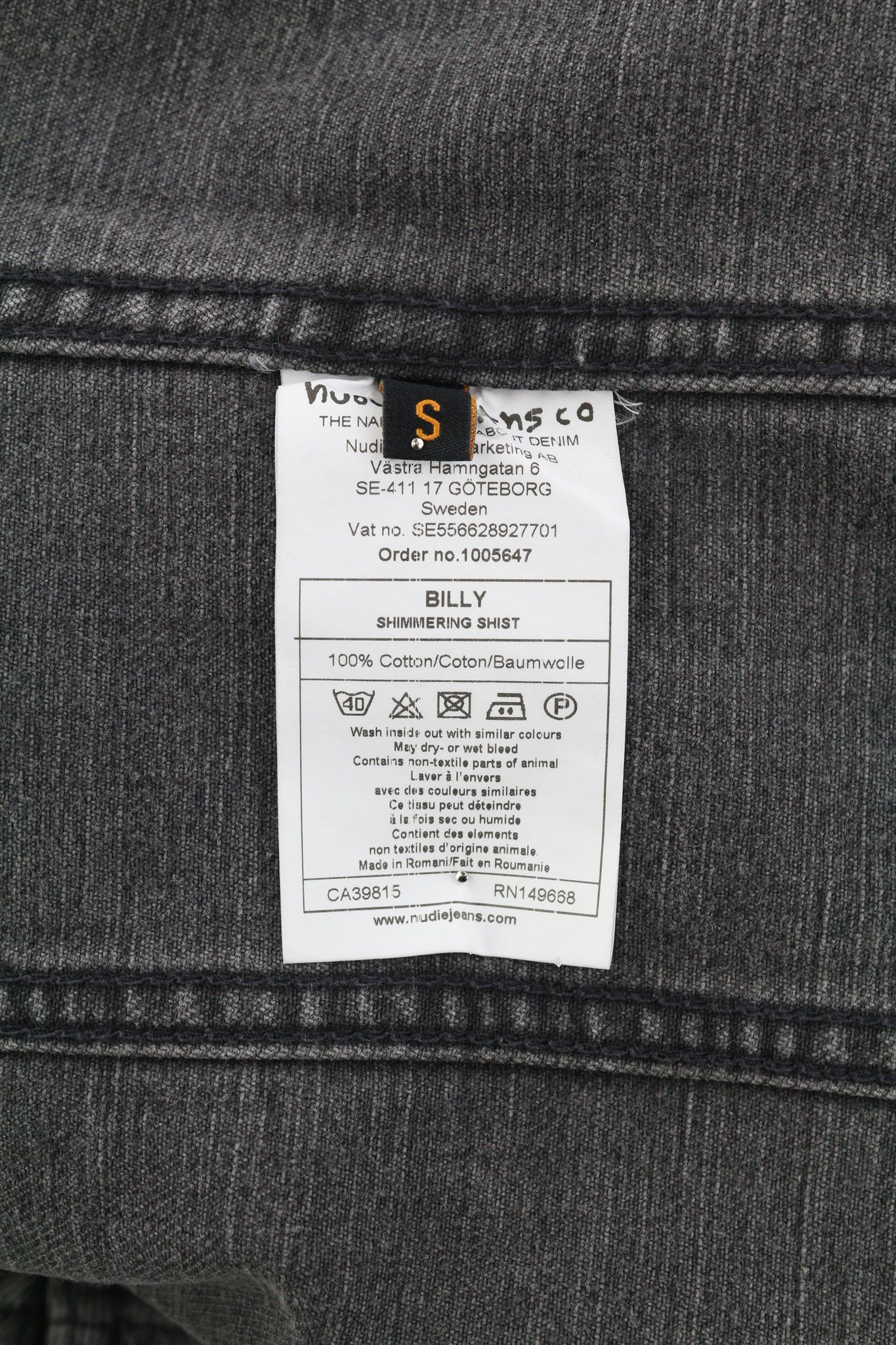 Nudie Jeans BILLY S Shimmering Shist Washed Ripped Grey Jacket 82437 Size US S / EU 44-46 / 1 - 7 Thumbnail