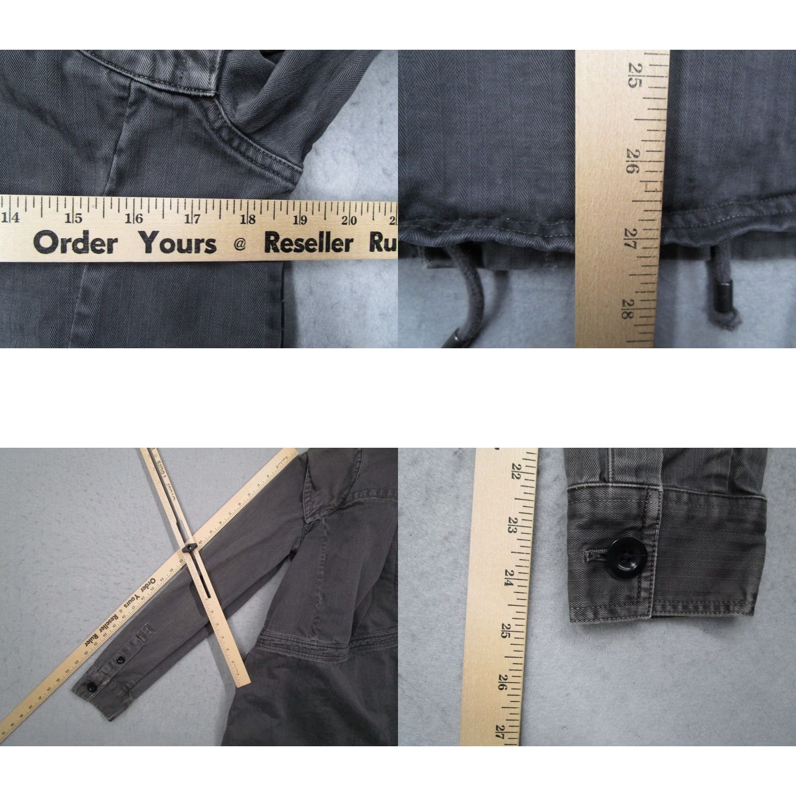 7 For All Mankind VINTAGE 7 For All Mankind Women's Jacket Small Gray Casual Military Twill All Seasons Size S / US 4 / IT 40 - 8 Thumbnail