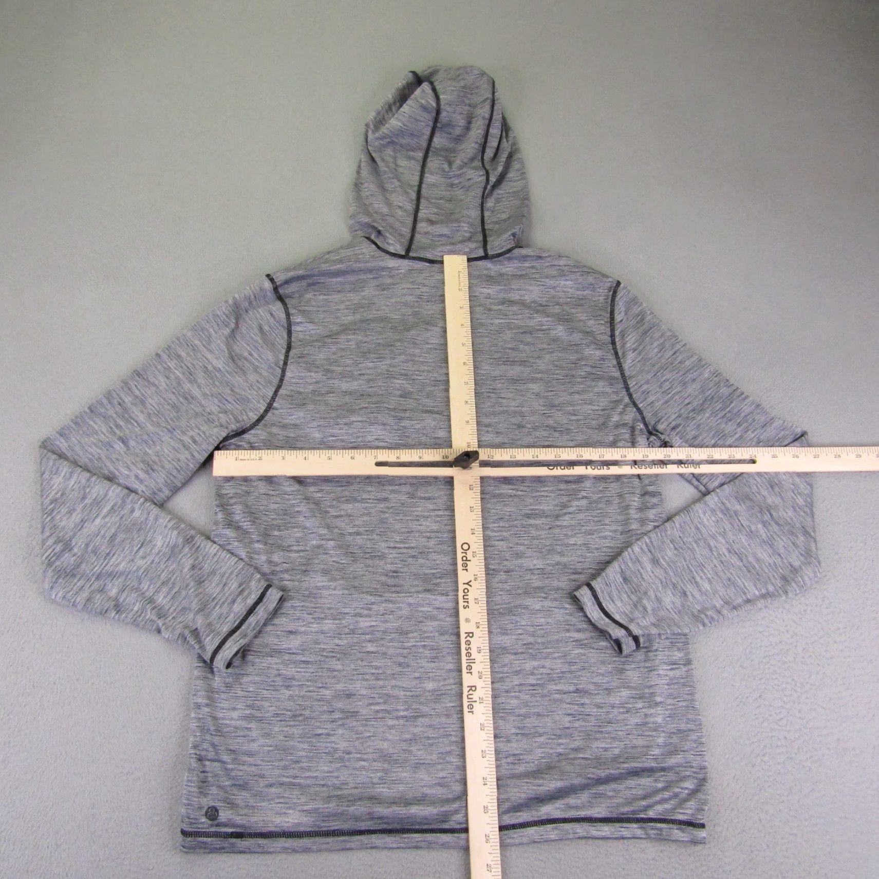 Vintage Zella Hoodie Womens Large Heather Blue Performance Pullover Sweater Athletic Gym Size L / US 10 / IT 46 - 6 Thumbnail