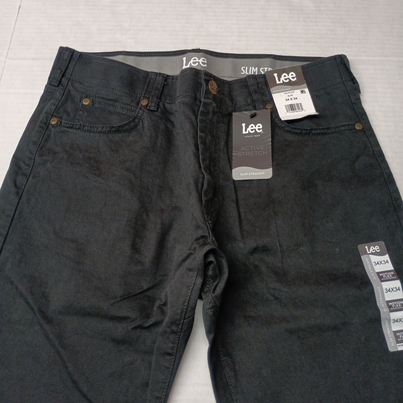 Lee Lee Chino Motion Flex Waist Pants Men's 34x34 Black Slim Fit Size US 34 / EU 50 - 5 Thumbnail
