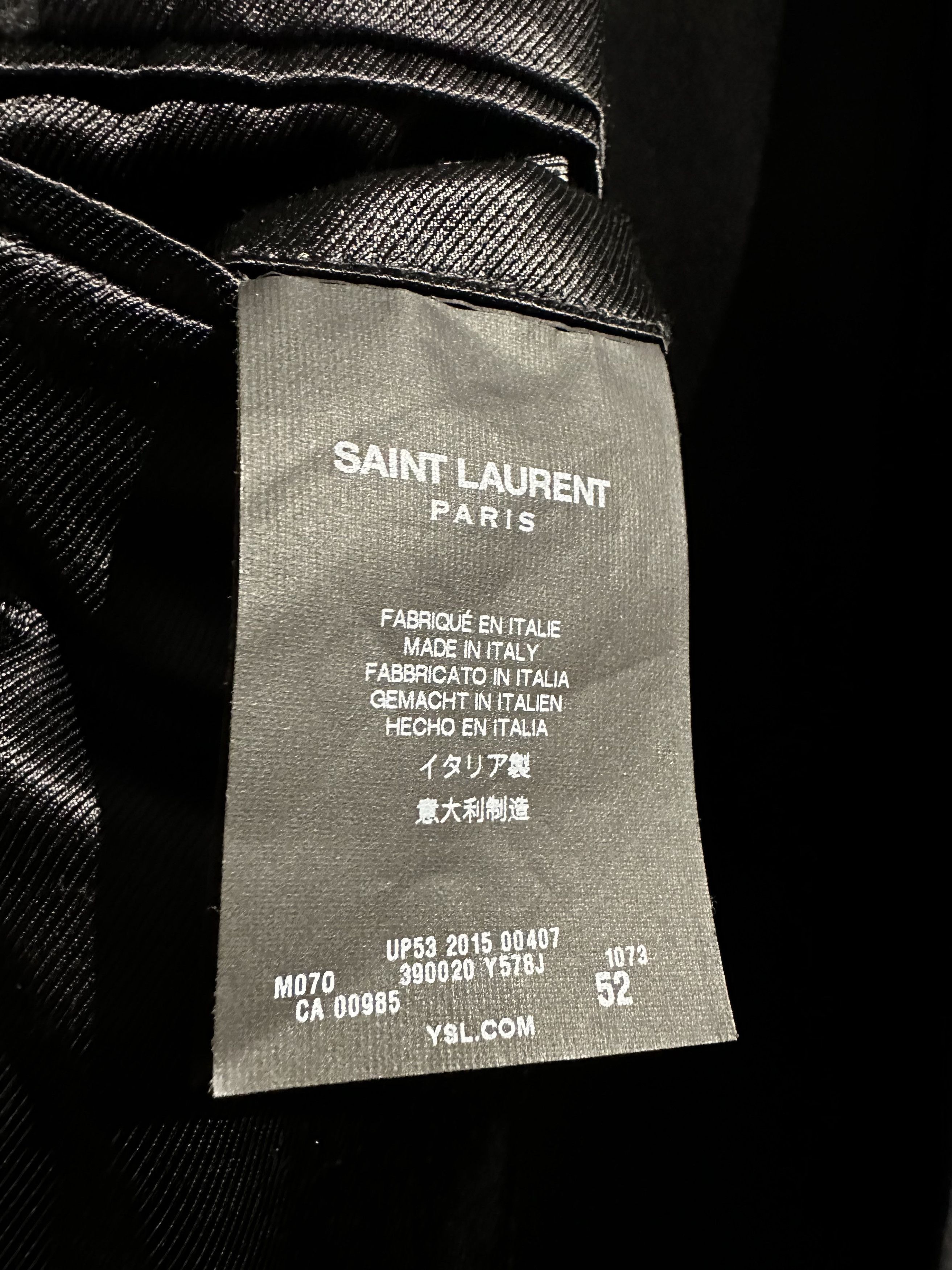 Saint Laurent Paris Saint Laurent FW15 Double-Breasted Wool Tube Coat Size US L / EU 52-54 / 3 - 6 Thumbnail