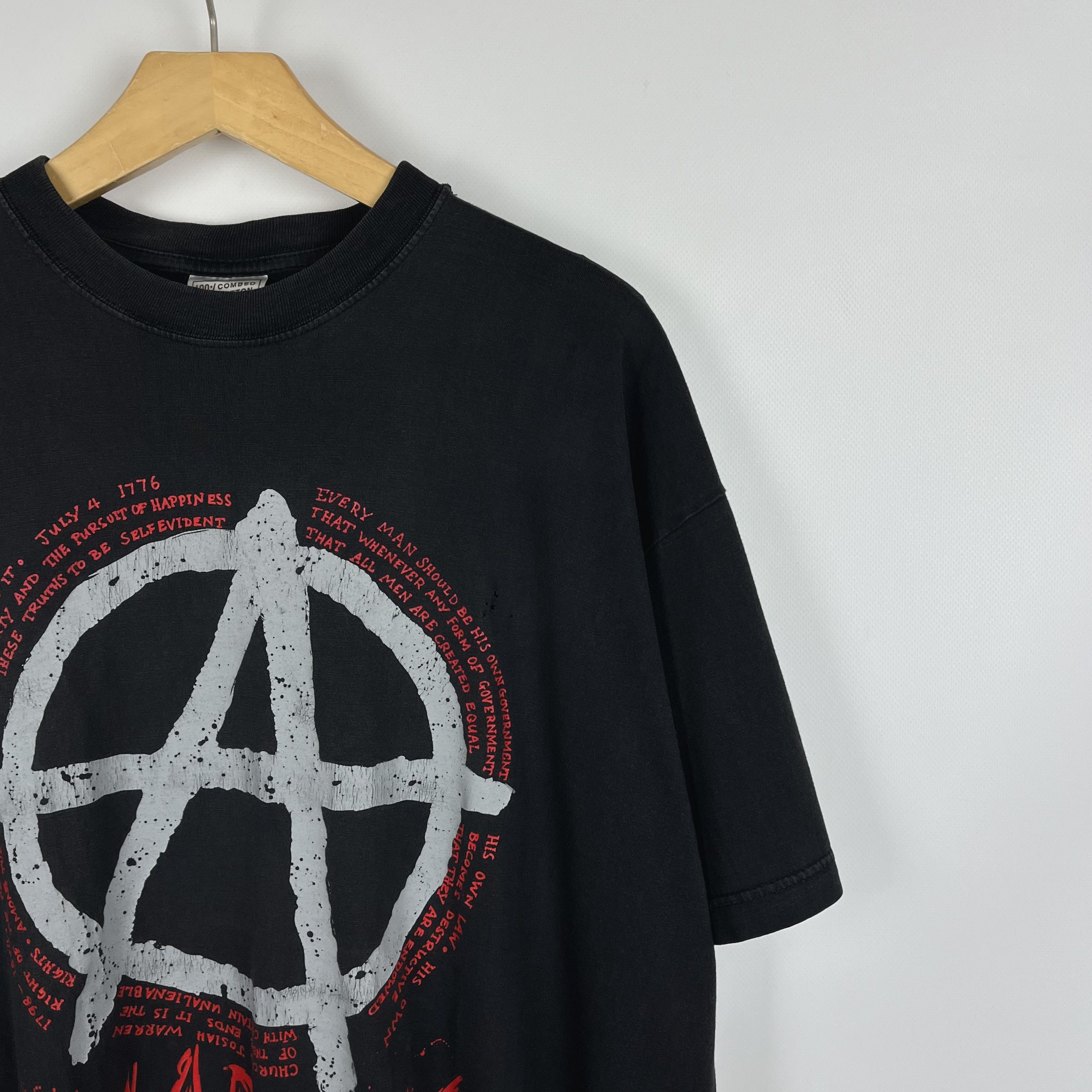 Vintage Vintage Anarchy Big Logo Destroy T Shirt 90’s Size US XL / EU 56 / 4 - 2 Thumbnail