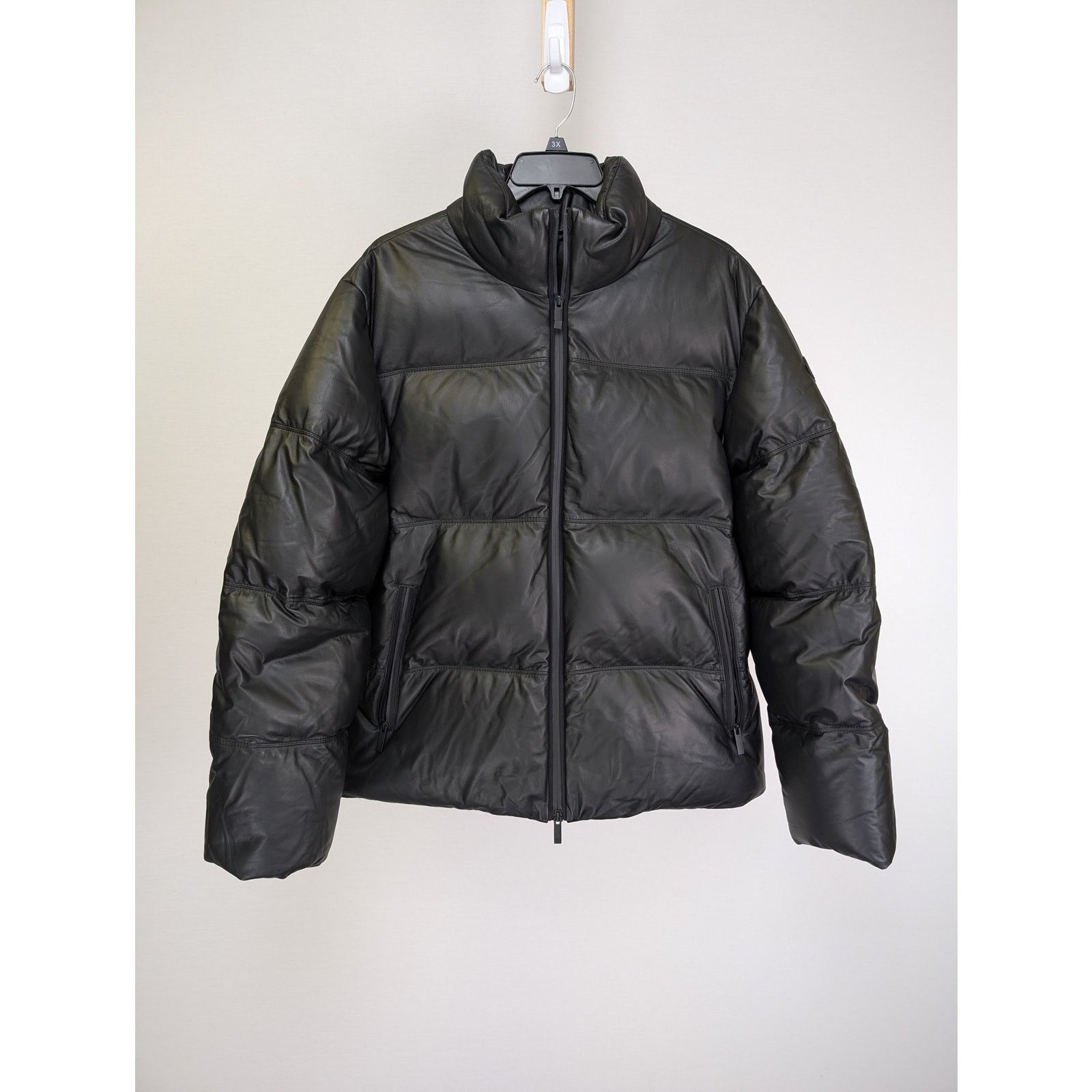 Moncler o1rshd1 Leather Down Jacket in Black Size US XL / EU 56 / 4 - 1 Thumbnail