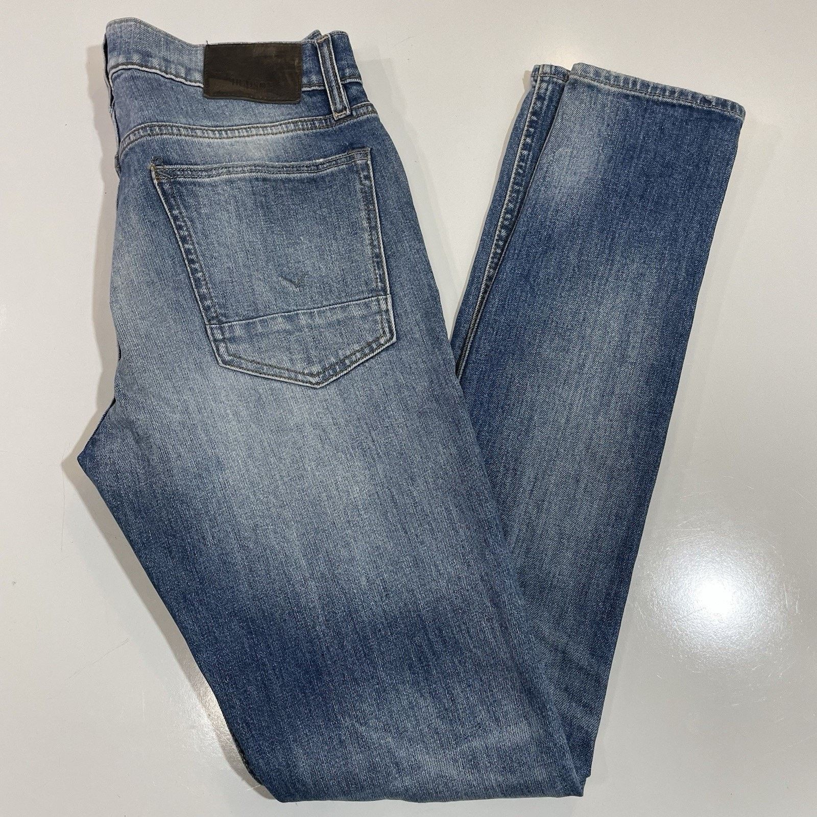 Hudson Hudson Light Wash Mens Zack Slim Fit Distressed Jeans 31x34 Size US 31 - 2 Thumbnail