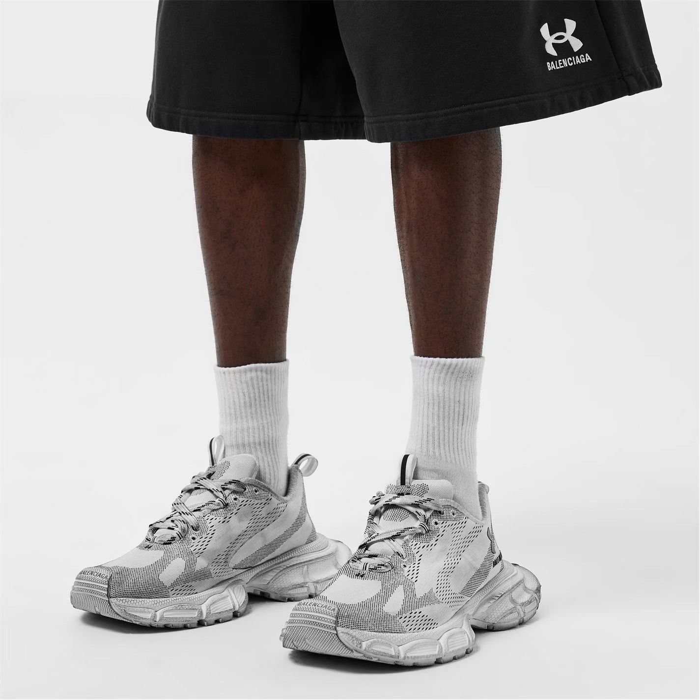 Balenciaga × Under Armour o1g2r1mq0226 3XL Sneakers In Grey Size US 10 / EU 43 - 3 Thumbnail