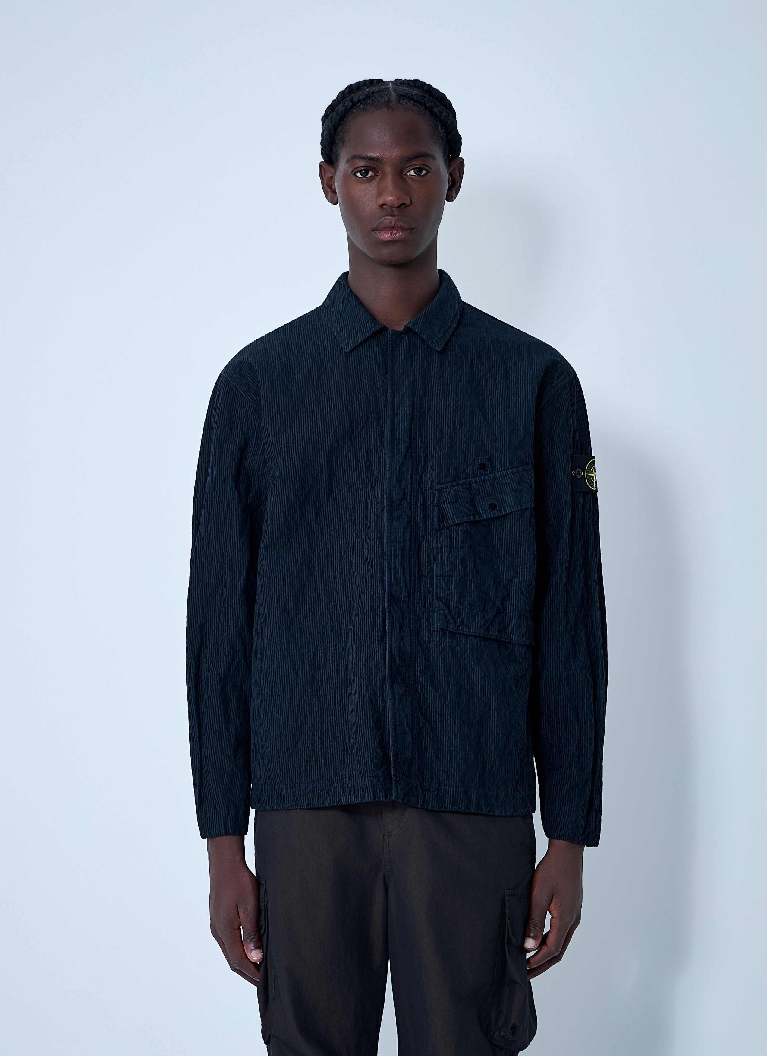 Stone Island Logo Motif Corduroy Shirt Size US M / EU 48-50 / 2 - 1 Thumbnail