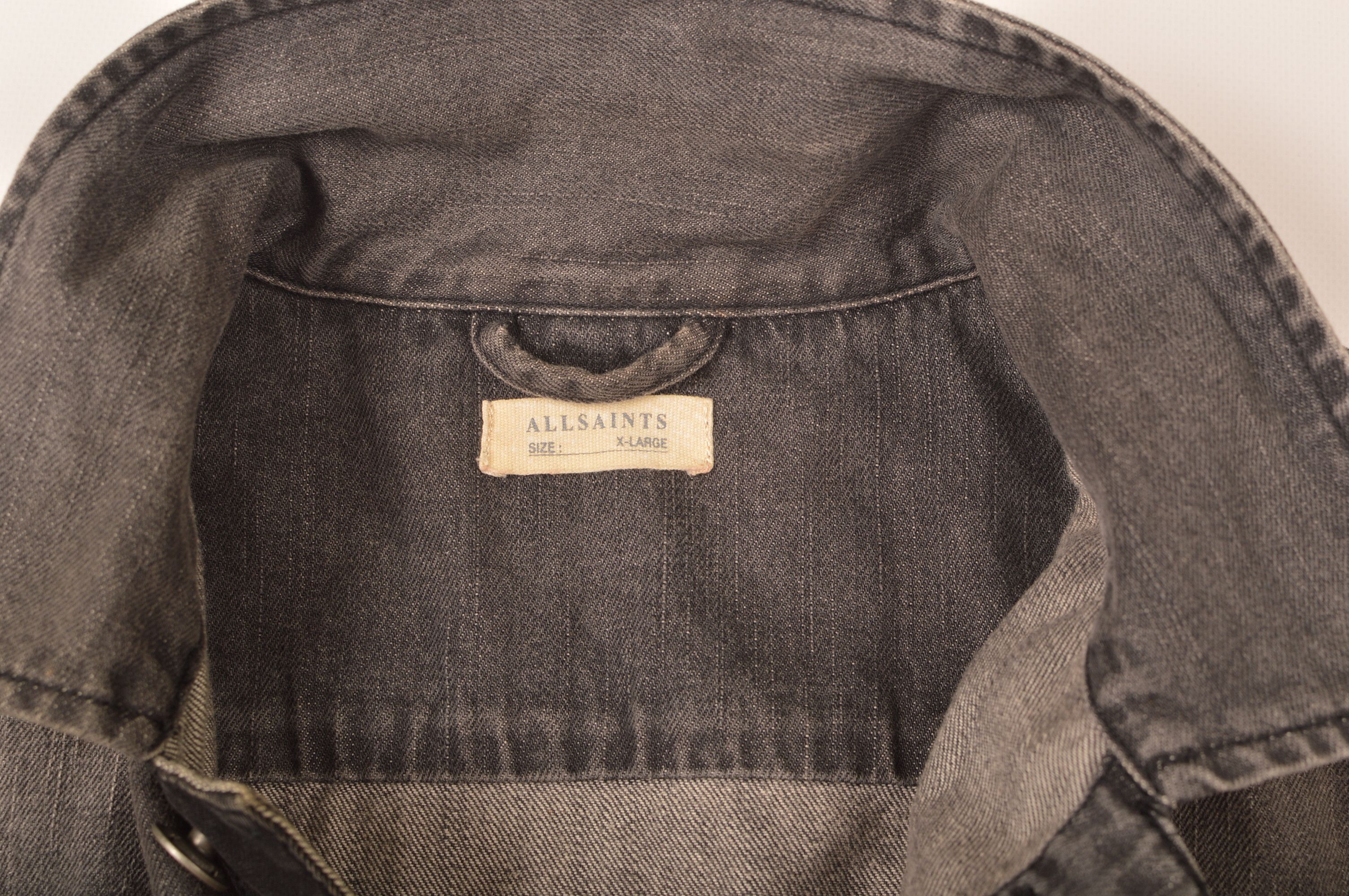 Allsaints AllSaints Struan Gray Denim Jean Jacket Size US XL / EU 56 / 4 - 4 Thumbnail