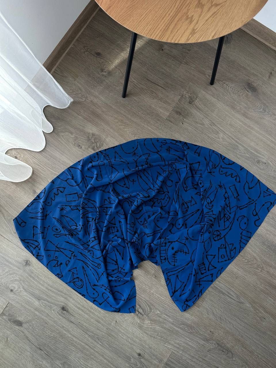 Japanese Brand × Vintage Vintage Japanese Fabric Fortune Zurich Blue Scarf Size ONE SIZE - 9 Thumbnail