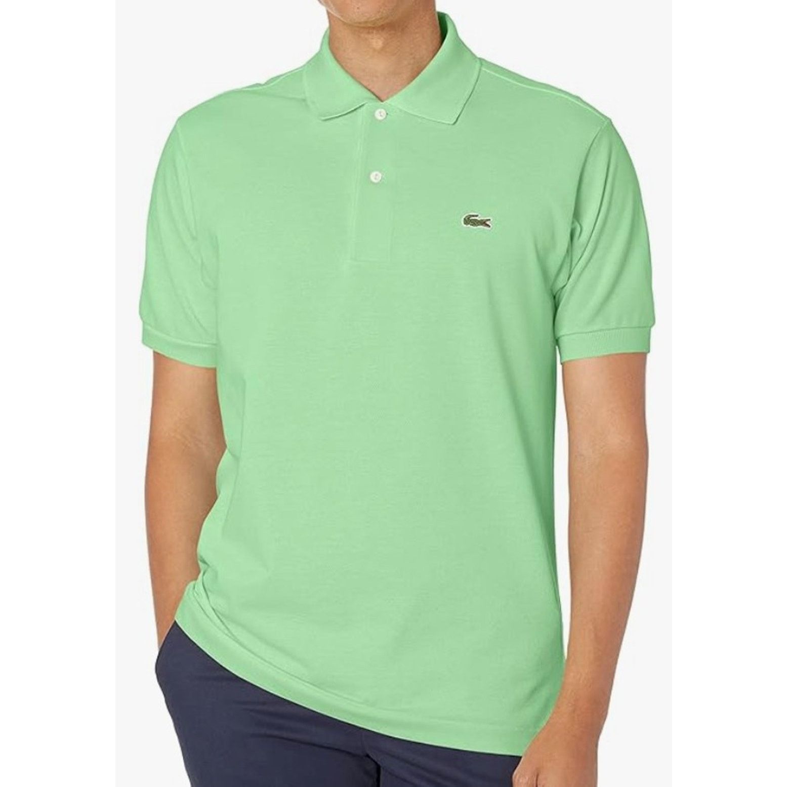 Lacoste Lacoste Mens Legacy Short L.12.12 Pique Polo Shirt Ash M Size US M / EU 48-50 / 2 - 1 Thumbnail