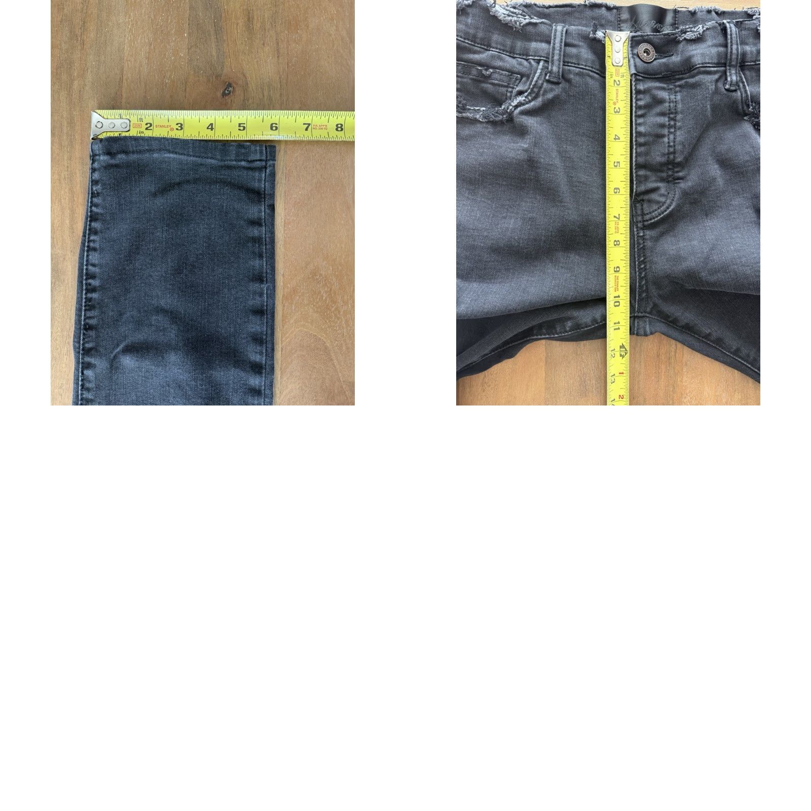 Denime Valabasas Distressed Denim Skinny Jeans Mens 34 31x26 Button Fly Dark Black 5-Pocket Slim Fit Mens Size US 34 / EU 50 - 8 Thumbnail