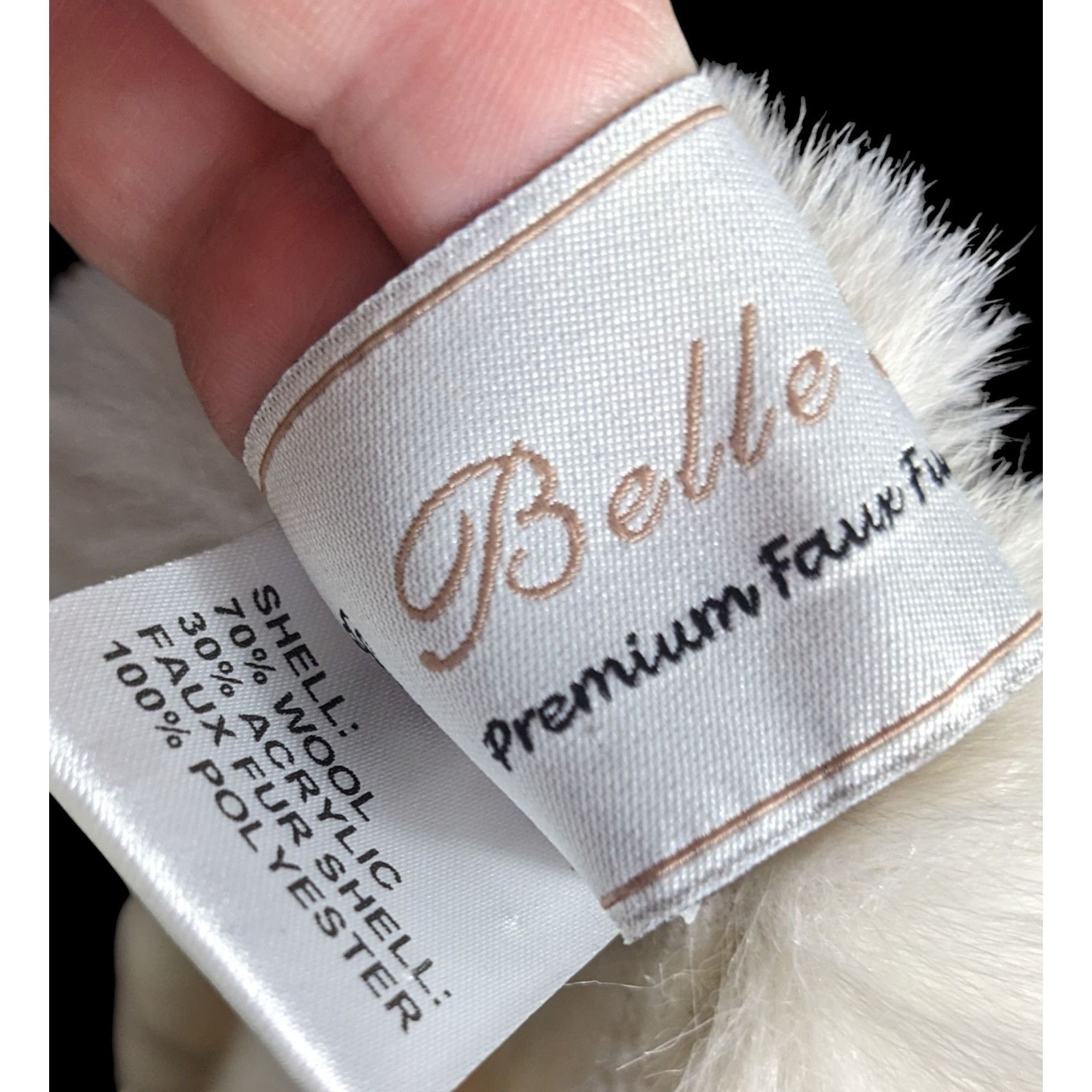Other Belle Fare Premium Faux Fur Trimmed Wool-Blend Shawl Wrap Pl Size ONE SIZE - 4 Thumbnail