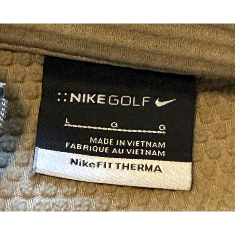 Nike Nike Golf Pullover Men Large Brown 1/2 Zip Textured Outdoor Size US L / EU 52-54 / 3 - 5 Thumbnail