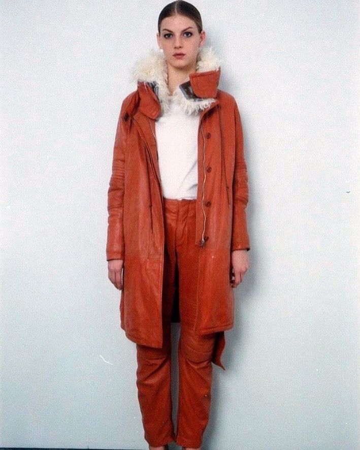 Helmut Lang Helmut Lang FW1999 “Safety Orange” Astro Biker leather pants Size US 28 / EU 44 - 18 Thumbnail