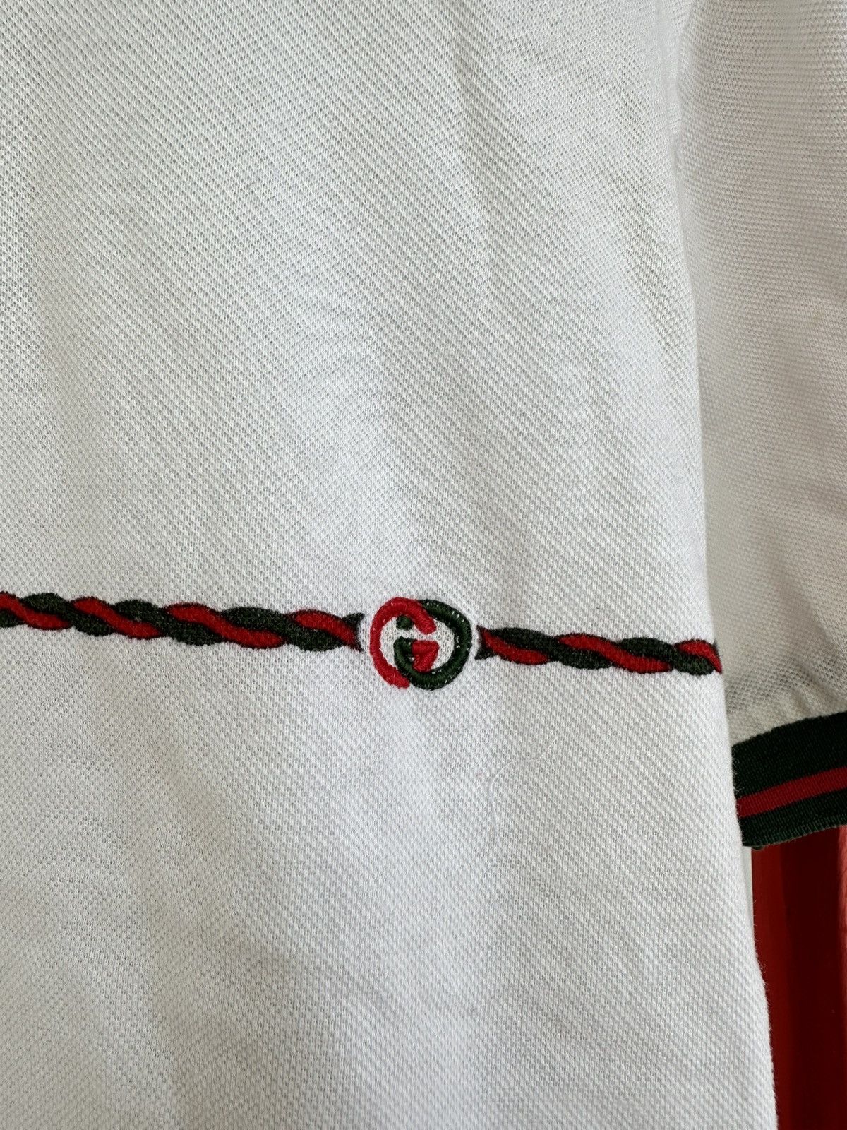 Gucci Vintage 80s Gucci Embroidered Polo Tee Size US M / EU 48-50 / 2 - 3 Thumbnail