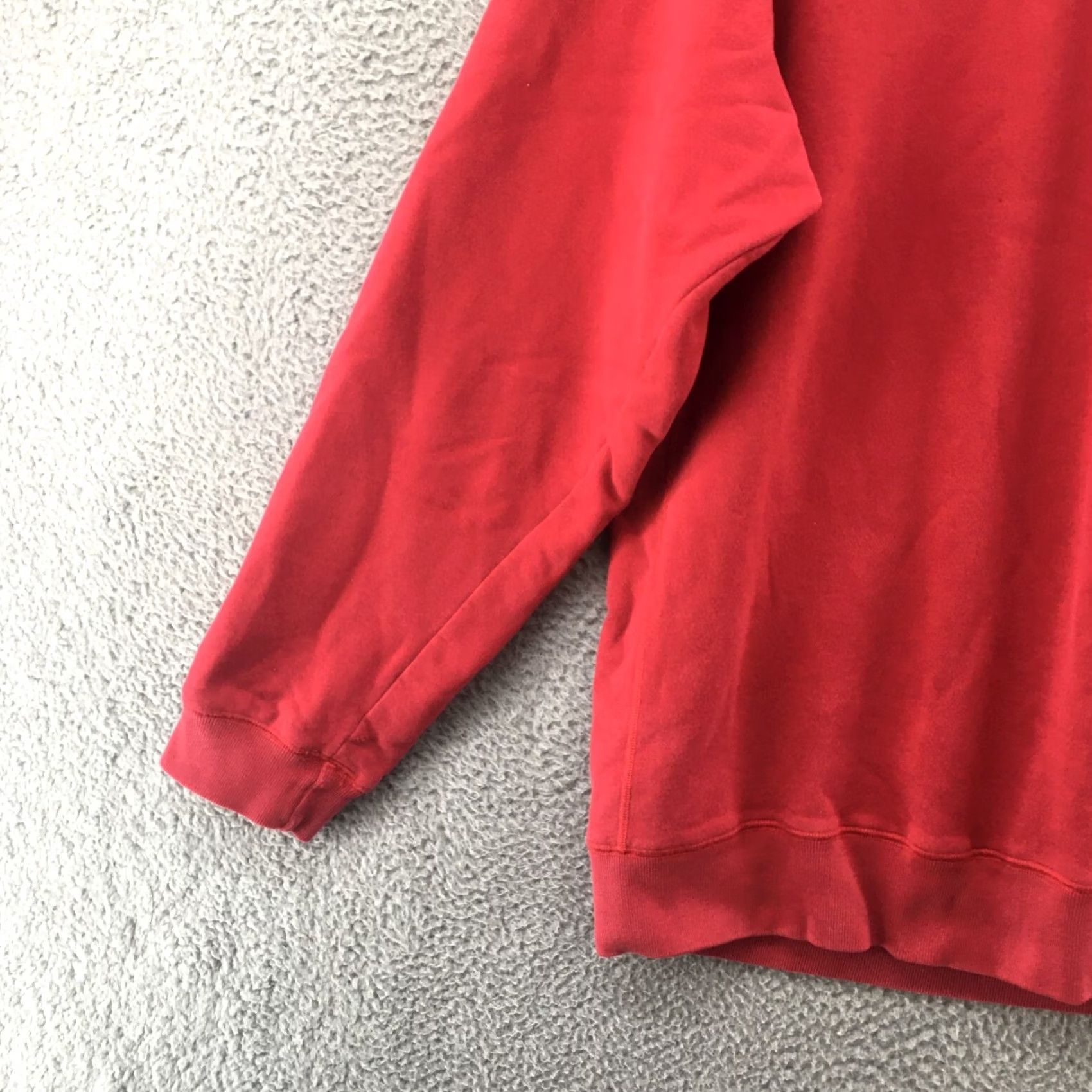 Nautica Nautica Fleece Lined Sweater Mens Large Red Cotton Blend Long Sleeve Pullover Size US L / EU 52-54 / 3 - 3 Thumbnail