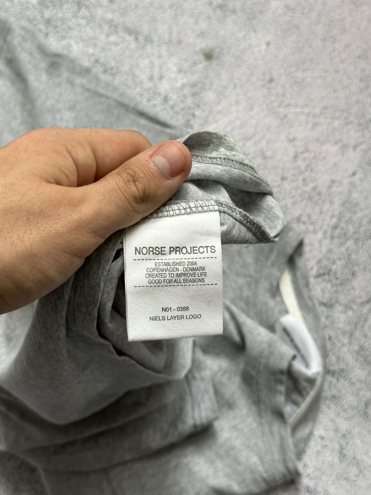 Norse Projects Norse Project T-shirt N Logo Centre Gray Size US M / EU 48-50 / 2 - 8 Thumbnail