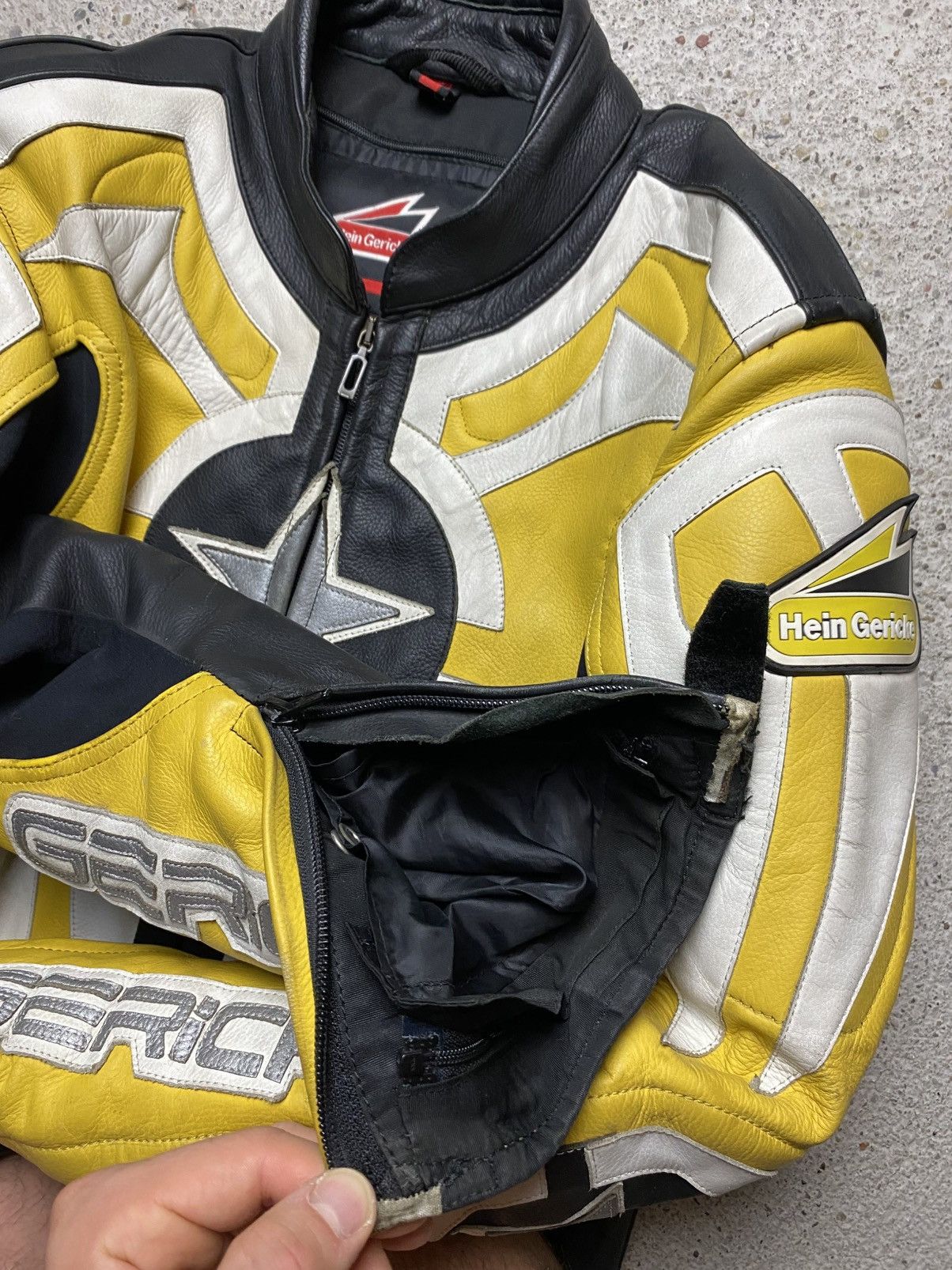 Hein Gericke Hein hericke vintage motorcycle leather jacket y2k yellow Size US M / EU 48-50 / 2 - 14 Thumbnail