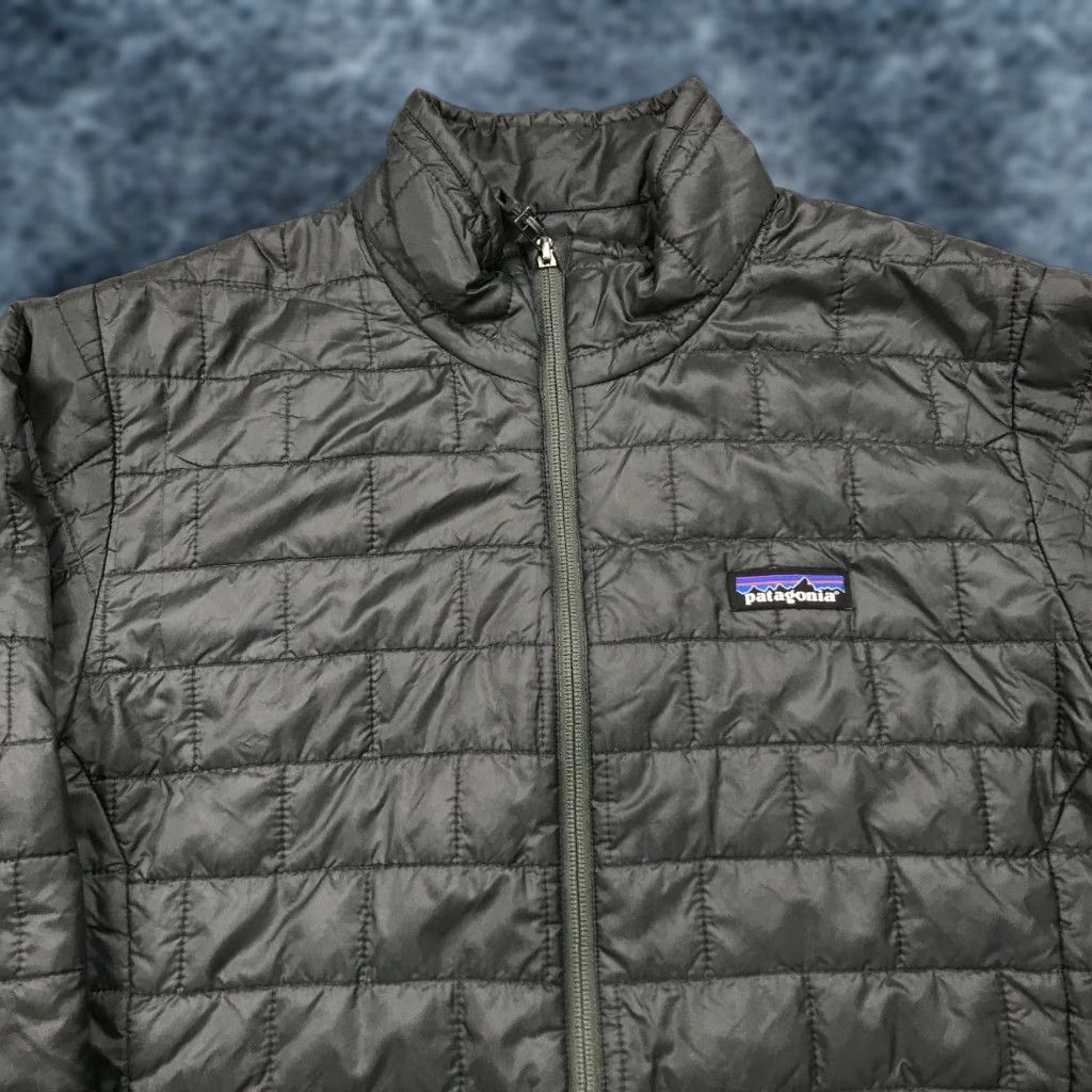 Patagonia Patagonia Jacket Mens Small Gray Nano Puff Primaloft Full Zip Puffer Logo Hiking Size US S / EU 44-46 / 1 - 1 Thumbnail