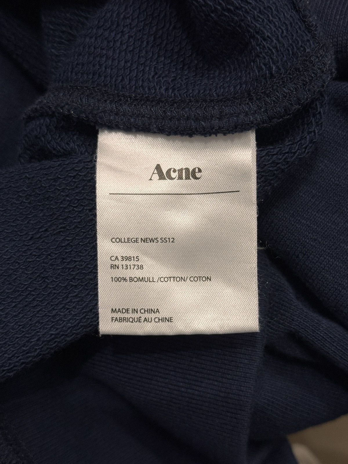 Acne Studios Acne studios ss12 college collection sweatshirt Size US S / EU 44-46 / 1 - 2 Thumbnail