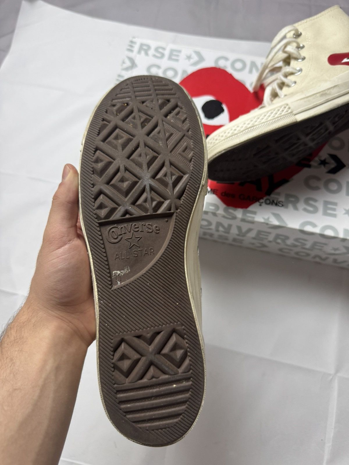 Comme des Garcons × Comme des Garcons PLAY × Converse Comme des Garçons PLAY x Converse Chuck 70 | EU 45/US 11.5 | Size US 11 / EU 44 - 2 Thumbnail