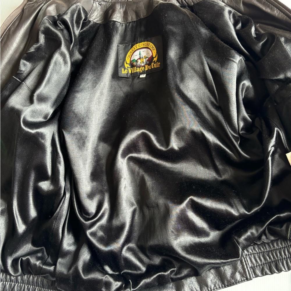 Designer Le Village du Cuir Leather Coat Size US S / EU 44-46 / 1 - 3 Thumbnail