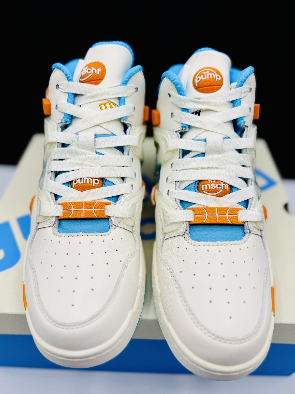 MSCHF MSCHF x Reebok Omni Zone IX Pump size 7 Blue Orange MSCHF013 Size US 7 / EU 40 - 4 Thumbnail