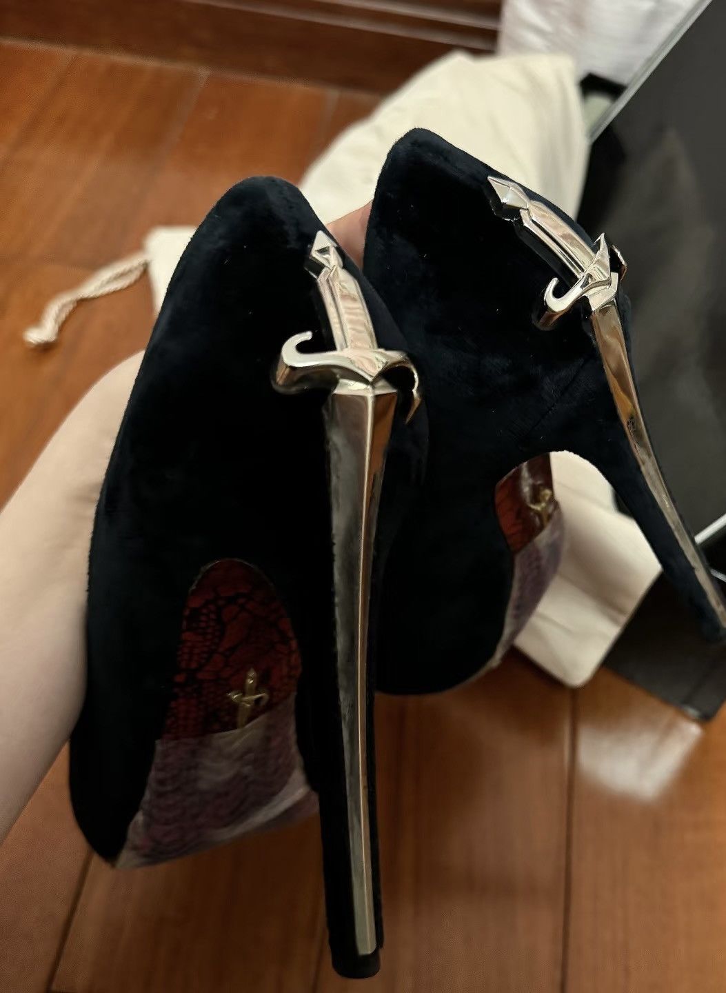 Other Cesare paciotti dagger heels Size US 8 / IT 38 - 5 Thumbnail