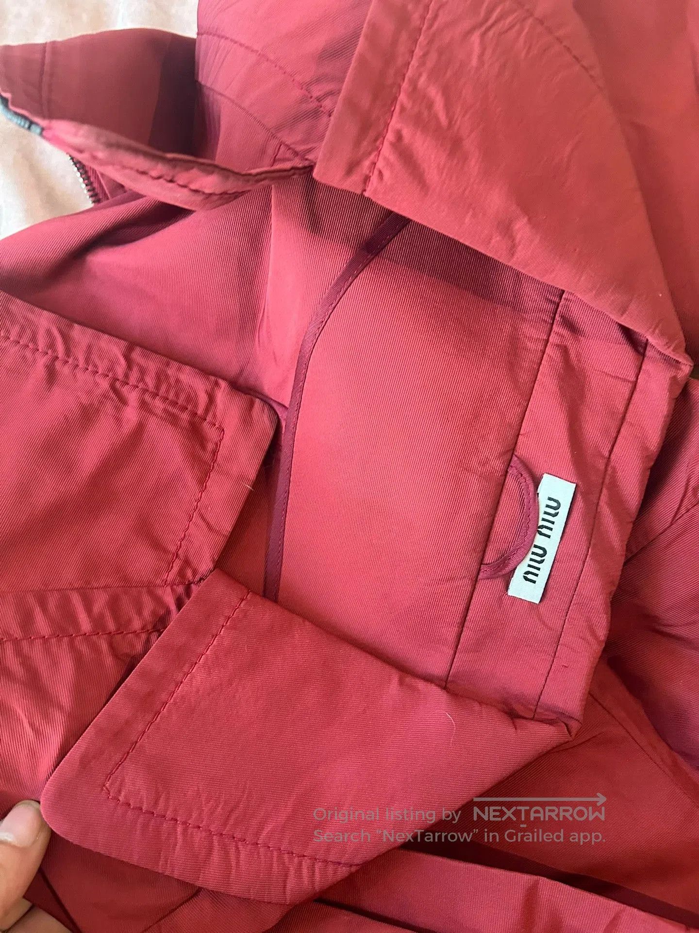 Miu Miu miu miu dark red trench coat, size xs. Size US XS / EU 42 / 0 - 5 Thumbnail