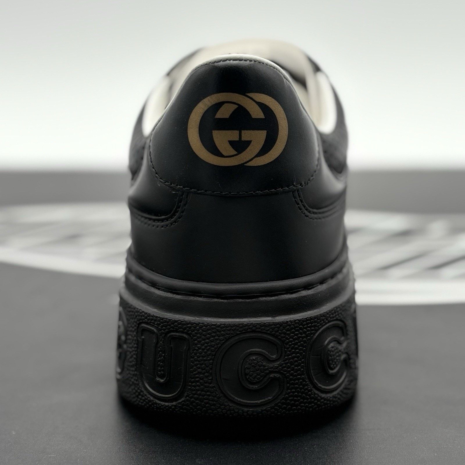 Gucci Gucci GG Embossed ' Black Leather ' | BRAND NEW! Size US 13 / EU 46 - 3 Thumbnail