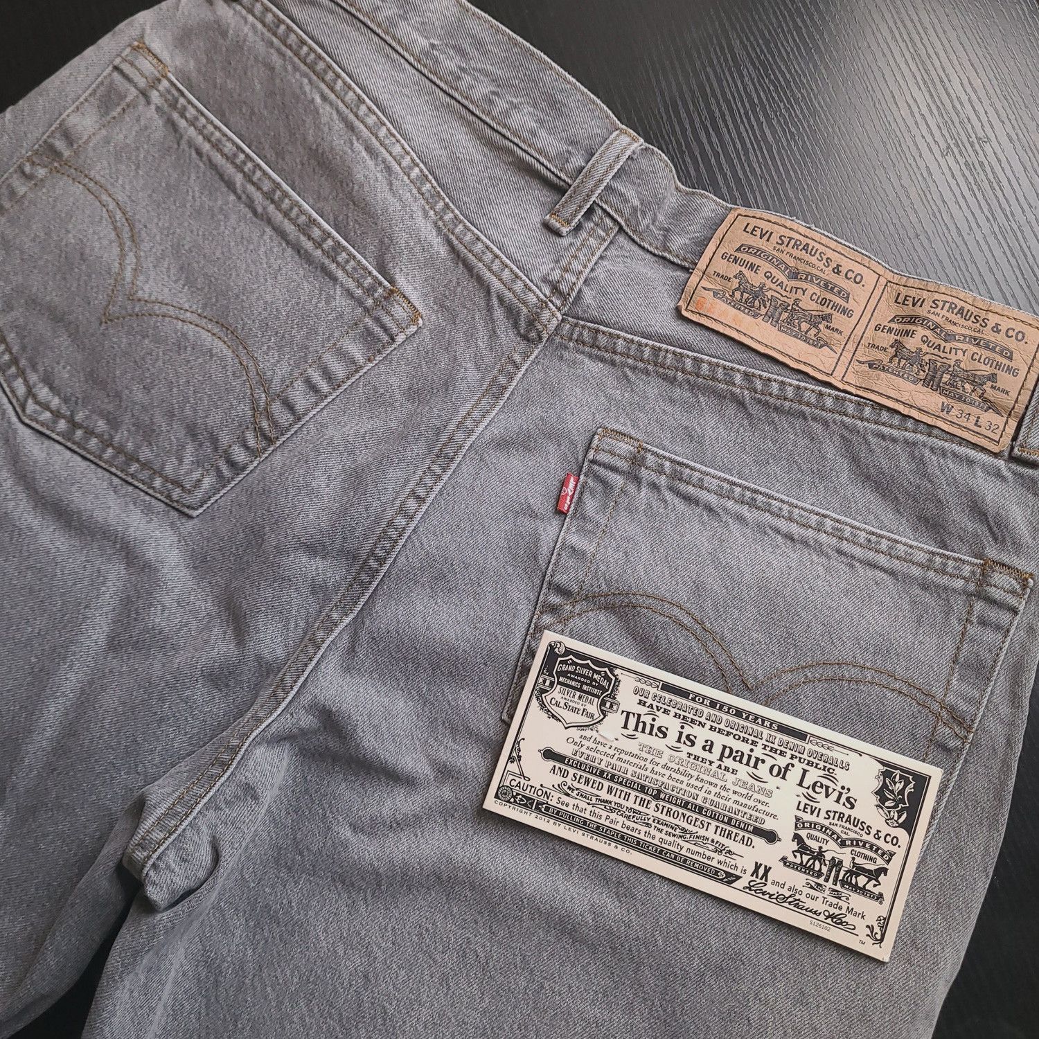 Beams Japan × Levi's Relaxed Fit Japan Selvedge Grey Jeans 34W Limited Edition Size US 34 / EU 50 - 1 Thumbnail