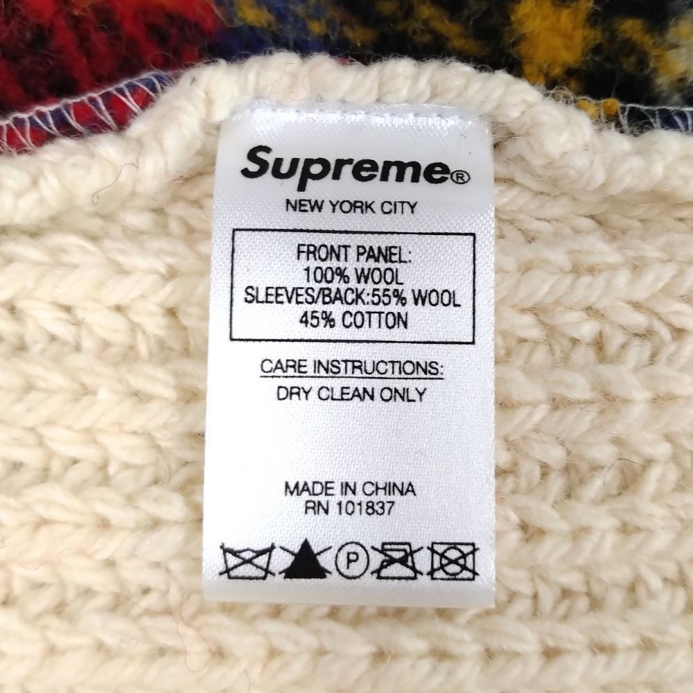 Supreme SUPREME 18AW Plaid Front Zip Sweater Check Zip Sweater Size US M / EU 48-50 / 2 - 9 Thumbnail