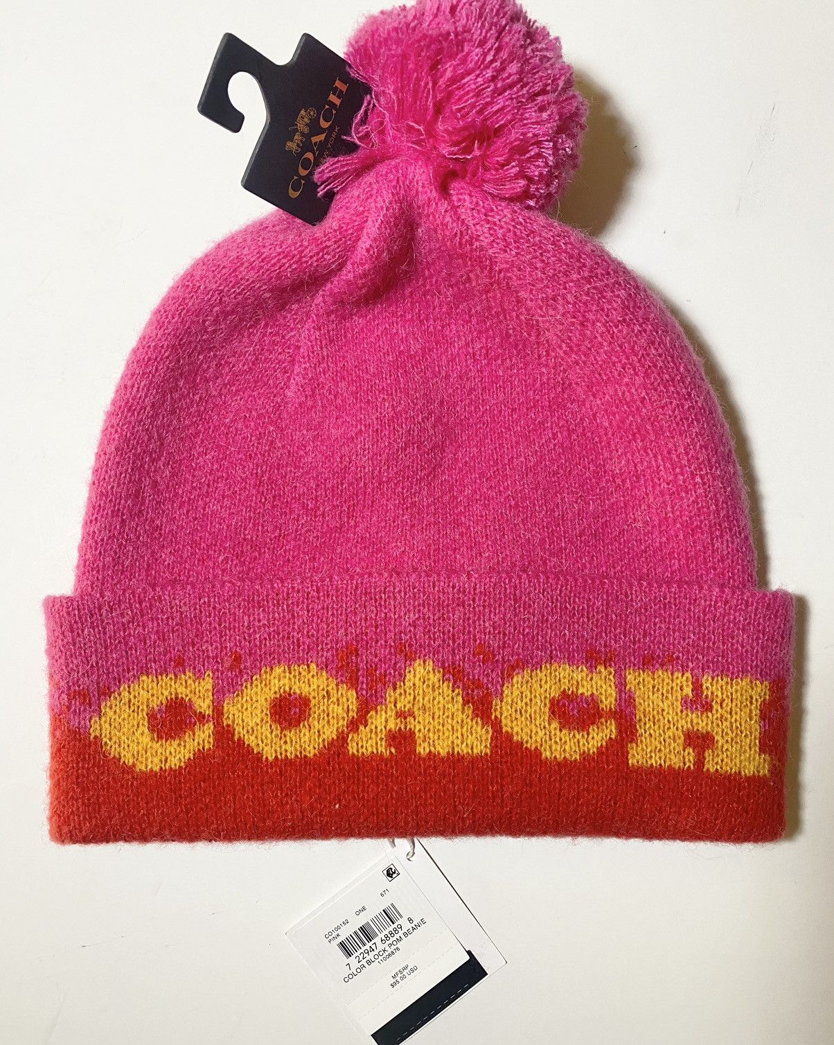 Coach COACH (R$95) Women's Ombre Pom Pom Beanie PICK COLOR Size ONE SIZE - 1 Thumbnail