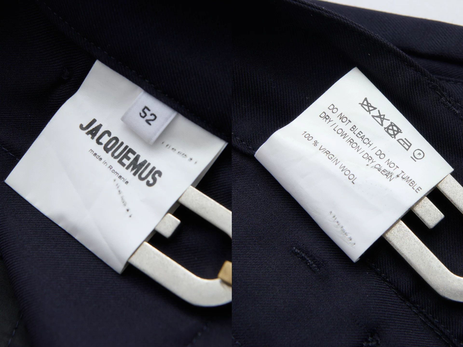 Jacquemus JACQUEMUS Navy Wool Wide-Leg Short Pants Size US 36 / EU 52 - 9 Thumbnail