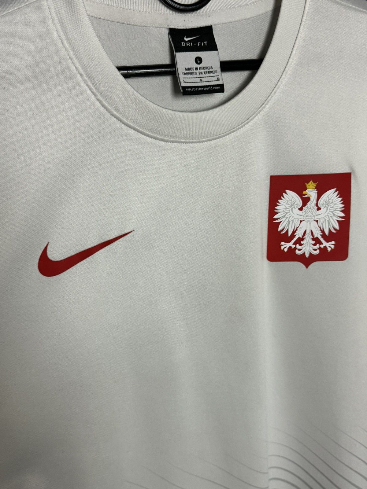 Nike Poland National Team 16/17 Home Football Jersey T-Shirt Size US L / EU 52-54 / 3 - 3 Thumbnail