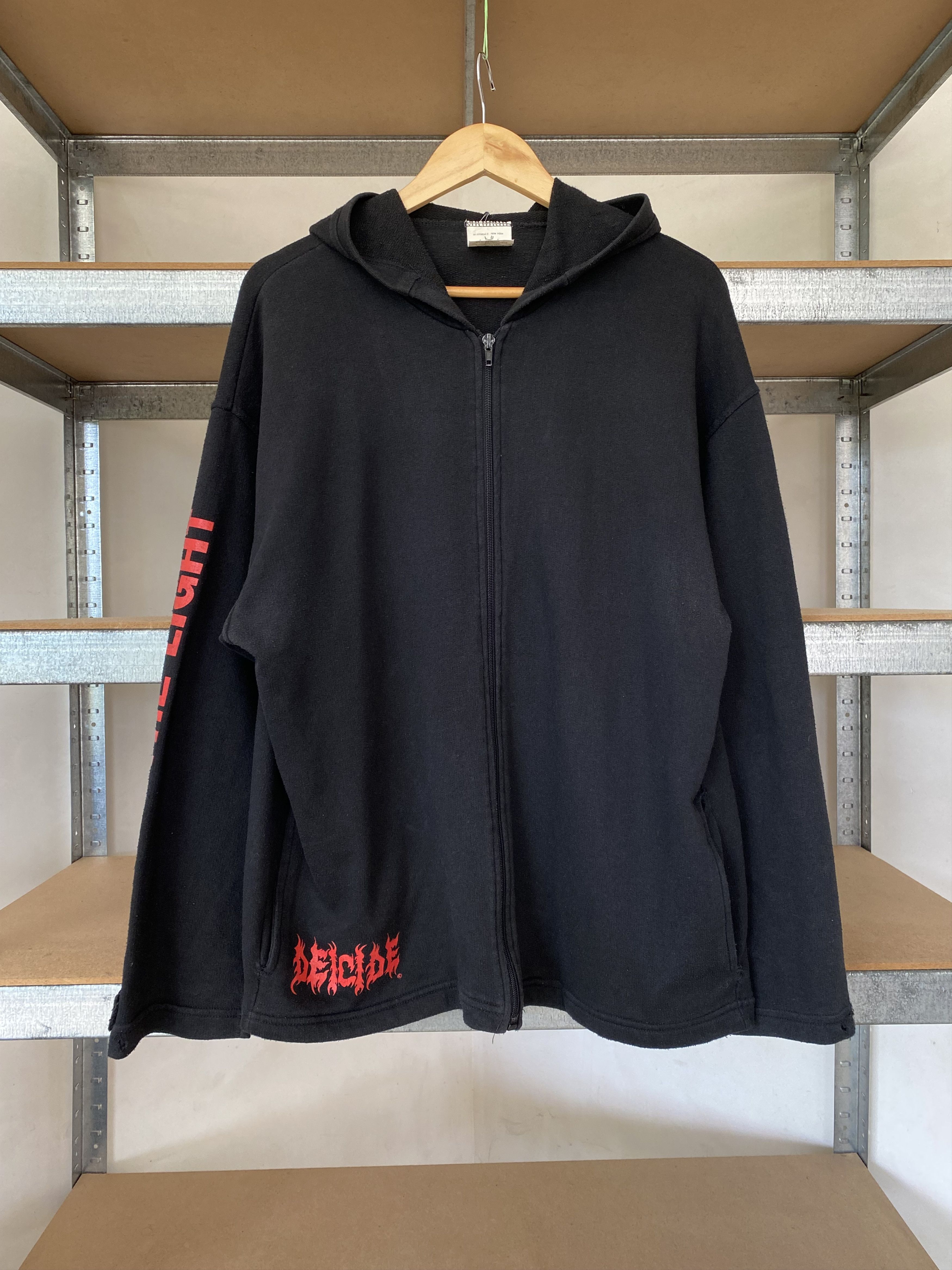 Band Tees × Vintage Deicide Vintage 1995 Behind The Light Zip Up Hoodie Size US XL / EU 56 / 4 - 3 Thumbnail