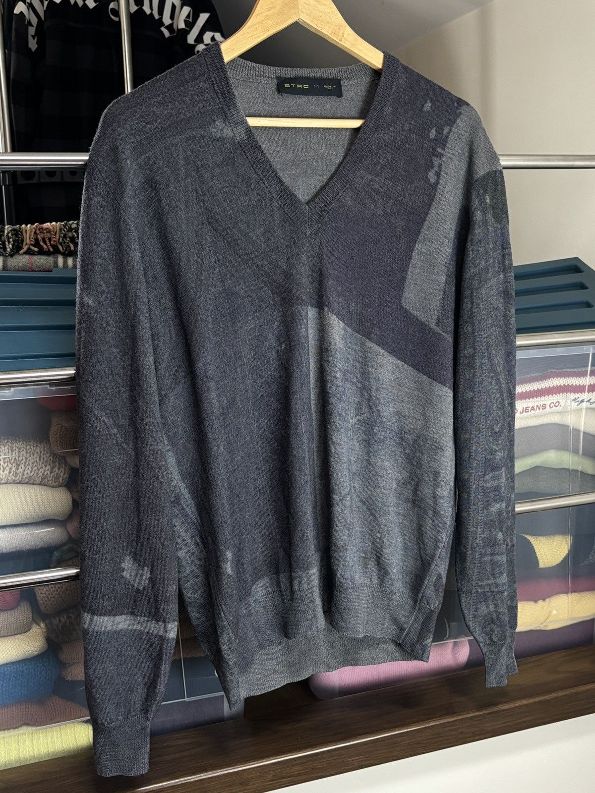 Etro Etro Abstact Print High Quality Wool Vintage Sweater Size US M / EU 48-50 / 2 - 2 Thumbnail