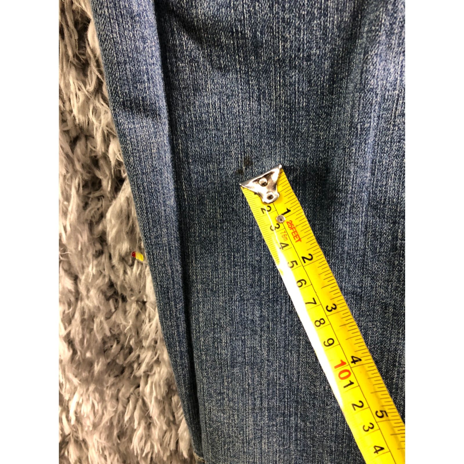 Denime VINTAGE AJ Ashley Straight Leg Womens Size 12 Long Mid Rise Medium Wash Blue Denim Jeans Size 34" / US 12 / IT 48 - 7 Thumbnail