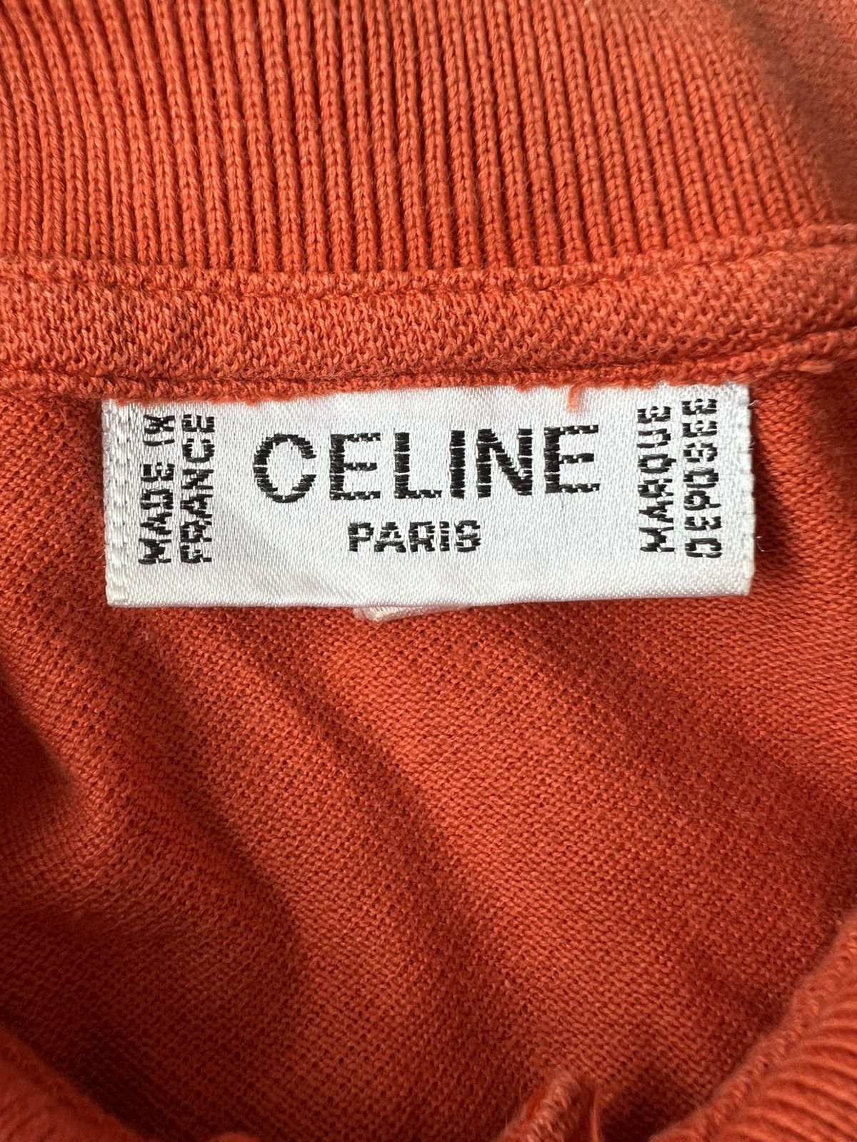 Celine Vintage 1980s Celine Paris Embroidery Logo Pocket Polo Shirt Size US M / EU 48-50 / 2 - 6 Thumbnail