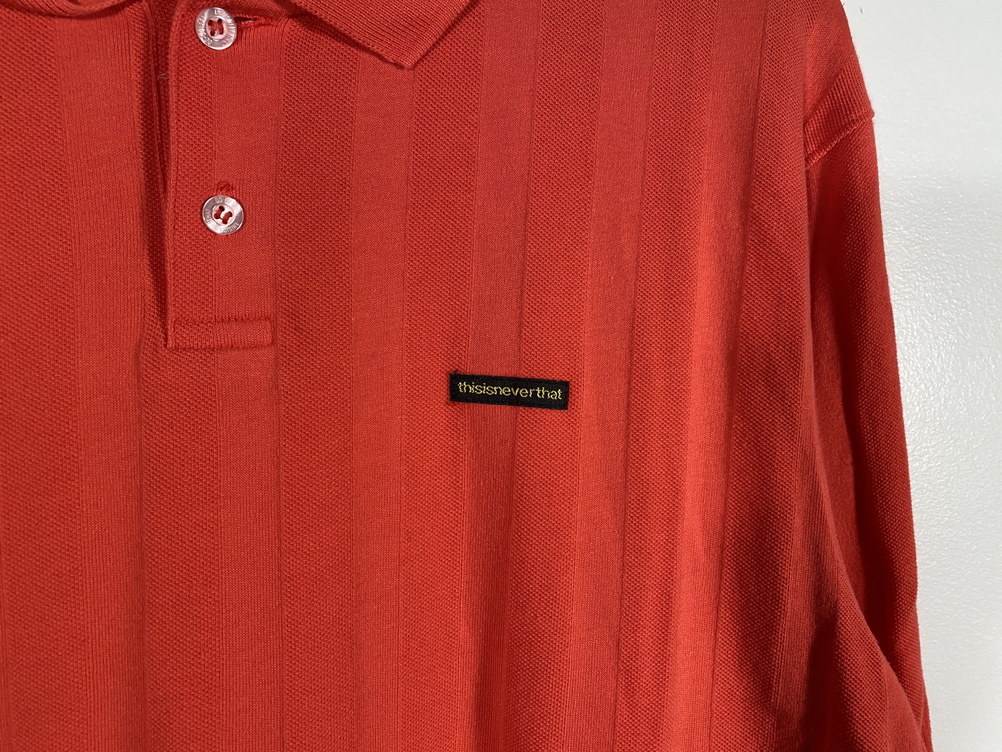 thisisneverthat Thisisneverthat Jaquard Jersey L/S polo red Size US L / EU 52-54 / 3 - 3 Thumbnail