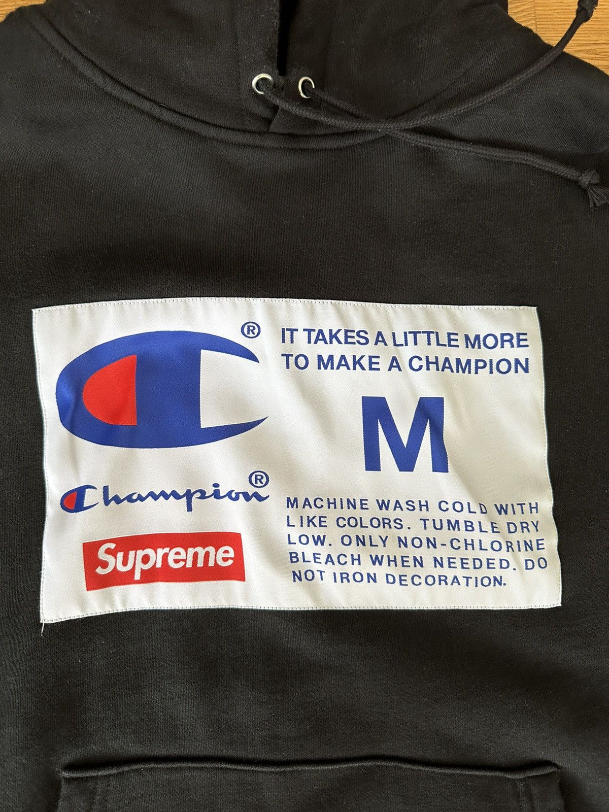 Champion × Supreme Supreme Champion Label Hooded Sweatshirt Size US M / EU 48-50 / 2 - 2 Thumbnail