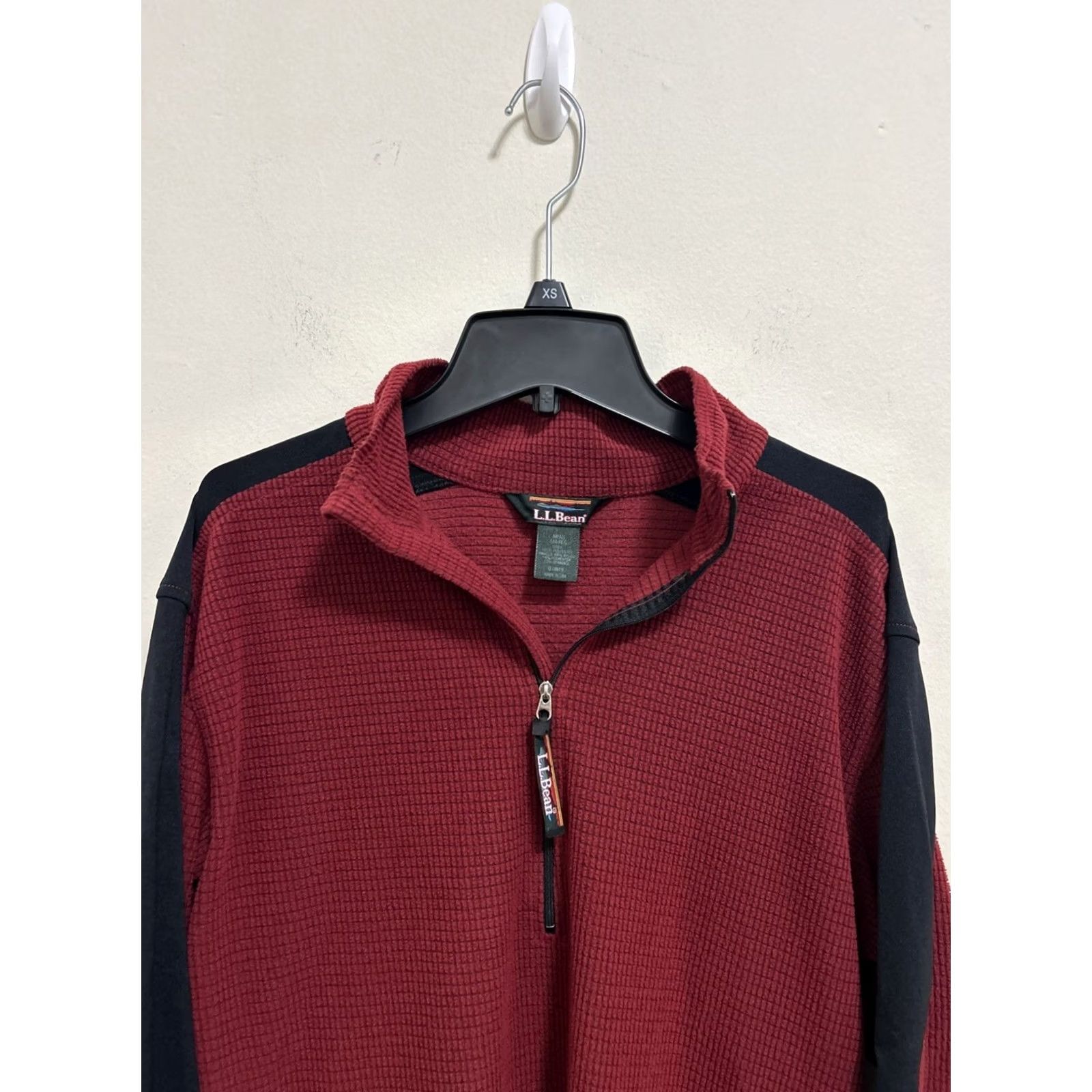 Vintage VINTAGE L.L. Bean Pullover Sweatshirt Shirt Mens S Red 1/4 Zip Mock Neck Fleece Logo USA 90s Outdoor Hiking Size US S / EU 44-46 / 1 - 2 Thumbnail