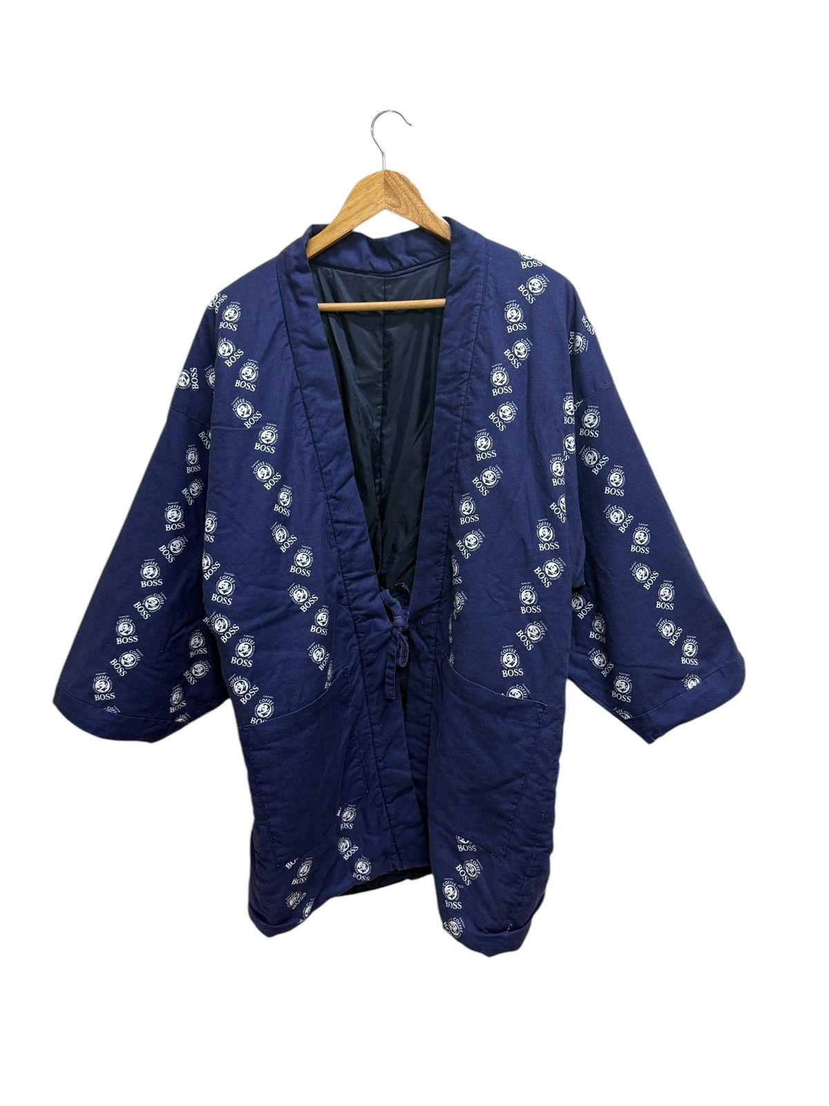 Japanese Brand Vintage Coffee Boss Fullprint Double Pocket Robe/Kimono Size US M / EU 48-50 / 2 - 1 Thumbnail