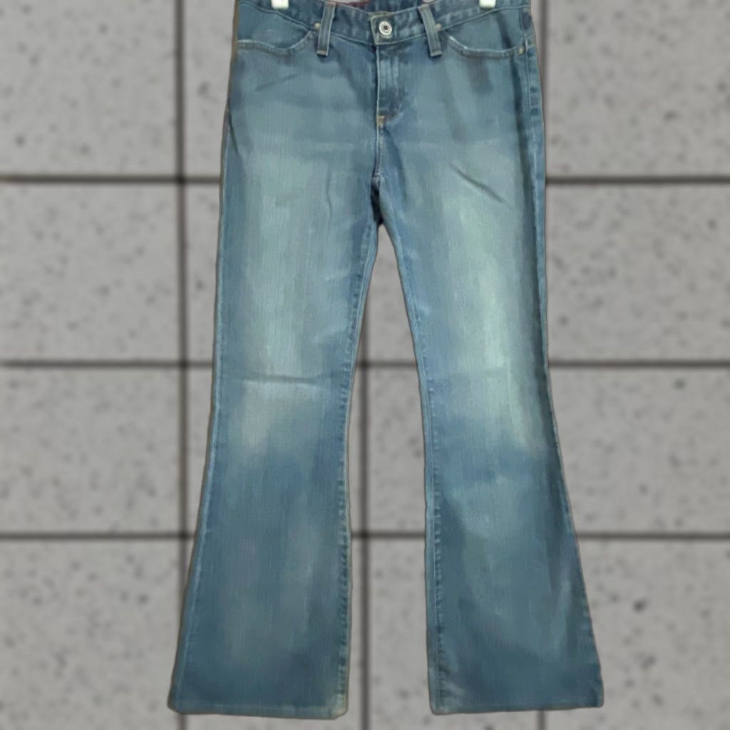 Vintage AG Adriano Goldschmied Womens Distressed The Legend Jeans Jeans - 28R Blue Distressed Flared Jeans Womens 28R Size 28" / US 6 / IT 42 - 1 Thumbnail