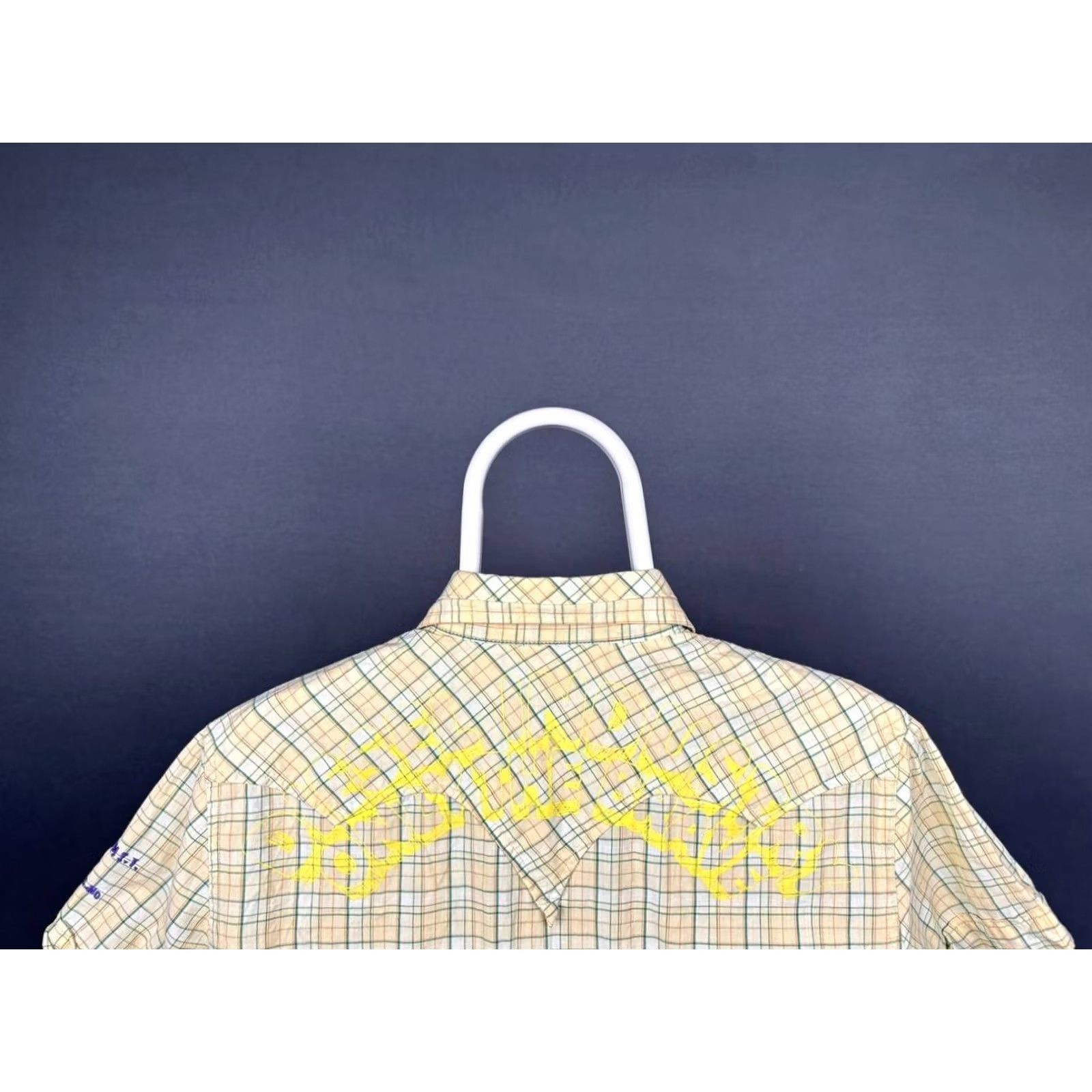 Diesel Diesel Mens Casual Shirt M Yellow Cotton Check Short Sleeve Front Pocket Size US M / EU 48-50 / 2 - 5 Thumbnail