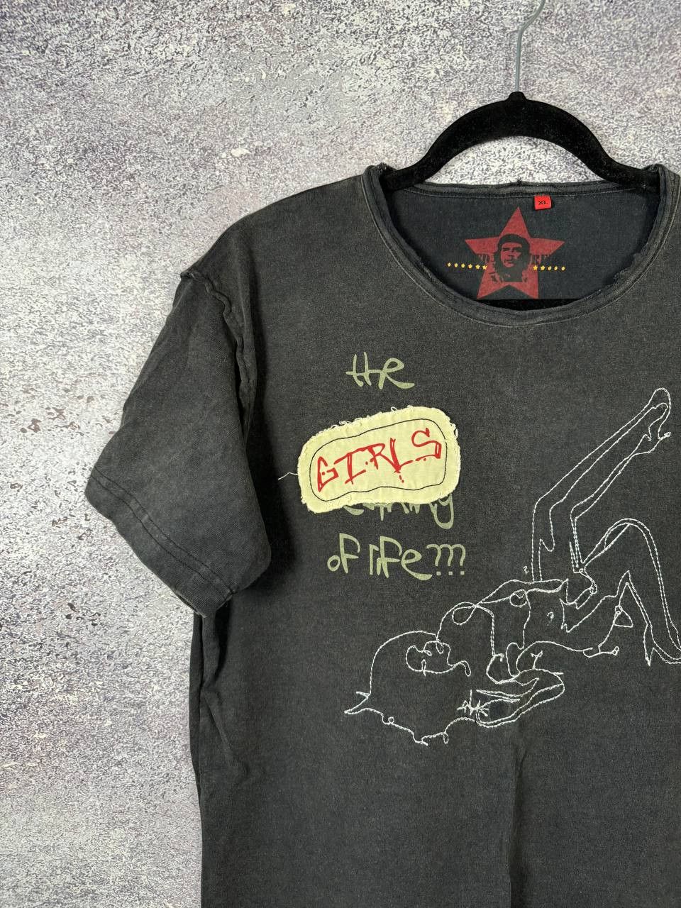Vintage Vintage Washed Punk Tee - Girls Patch Graphic Size US XL / EU 56 / 4 - 3 Thumbnail