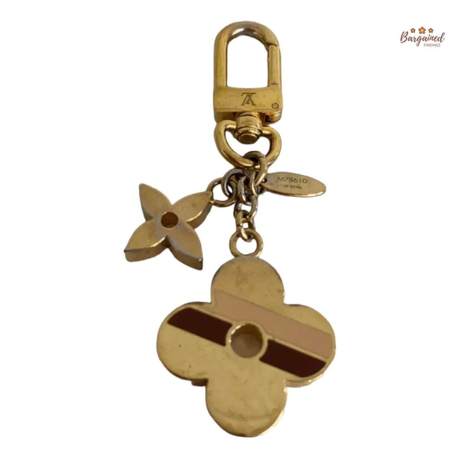 Louis Vuitton LOUIS VUITTON Stripes Monogram Flowers Keyring Bag Charm Size ONE SIZE - 4 Thumbnail