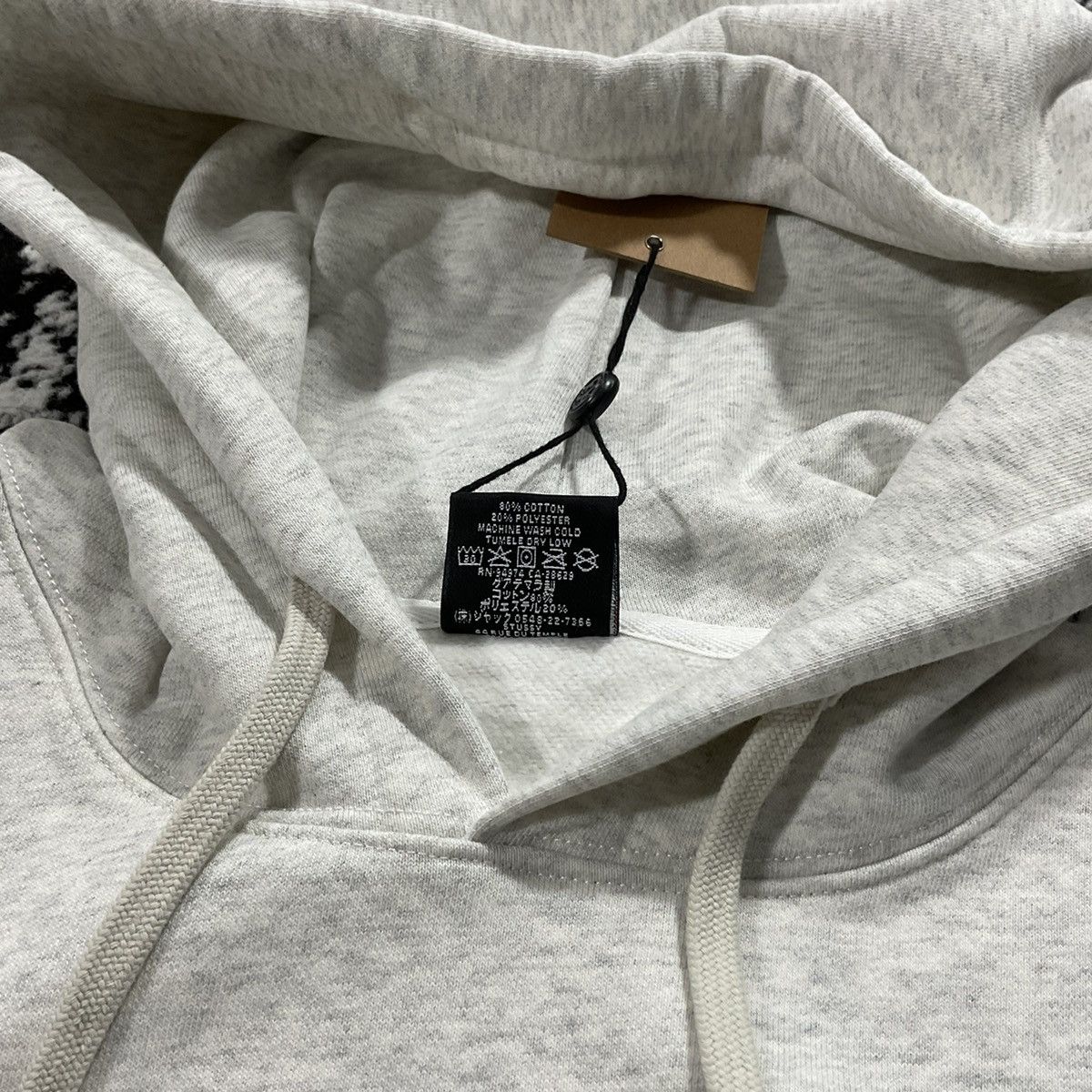 Stussy STUSSY WORLD TOUR HOODIE IN ASH HEATHER SIZE LARGE Size US L / EU 52-54 / 3 - 6 Thumbnail