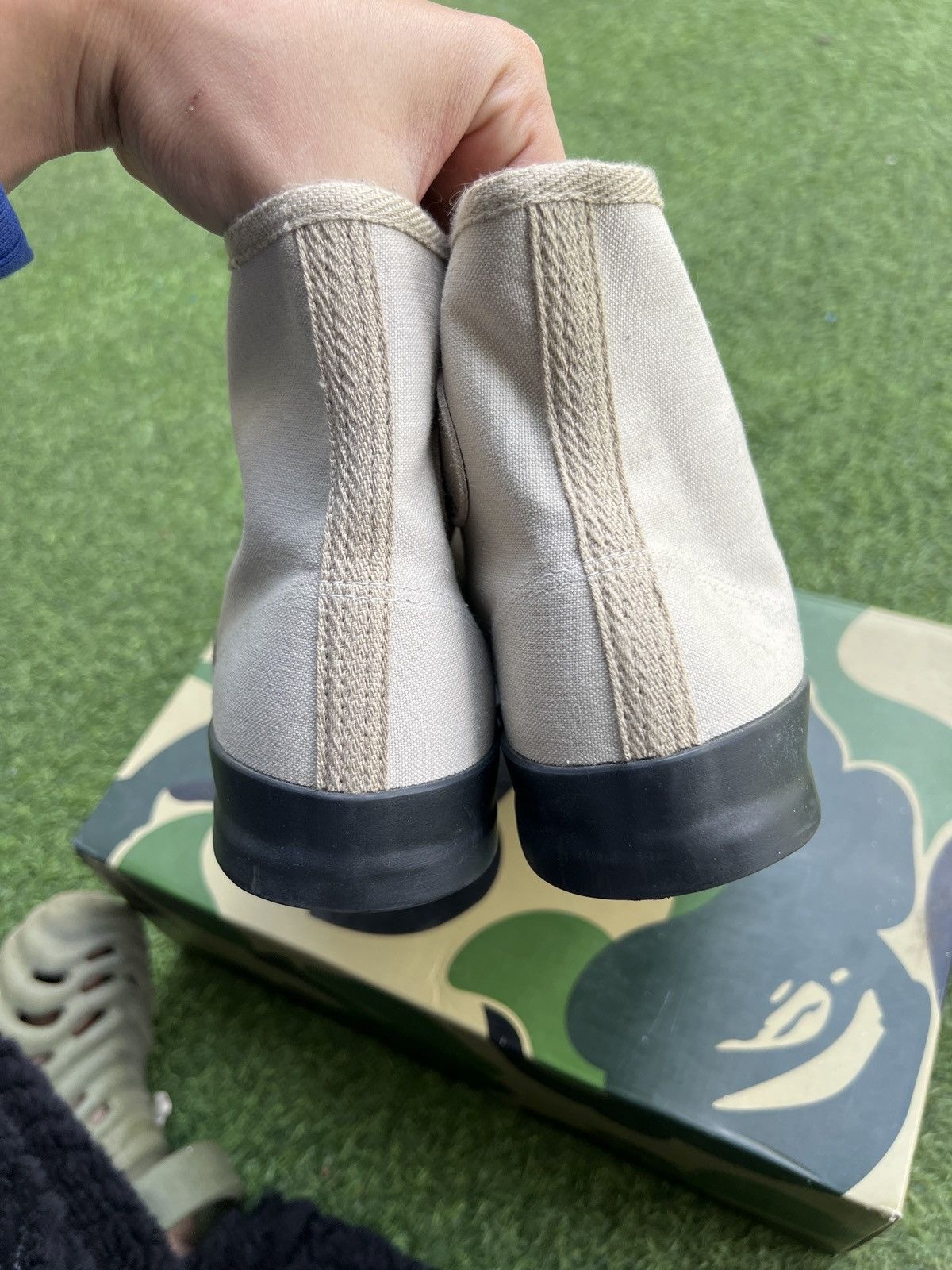 Bape Bape x Sky Walker Hi Top Sneakers Beige Size US 9.5 / EU 42-43 - 4 Thumbnail