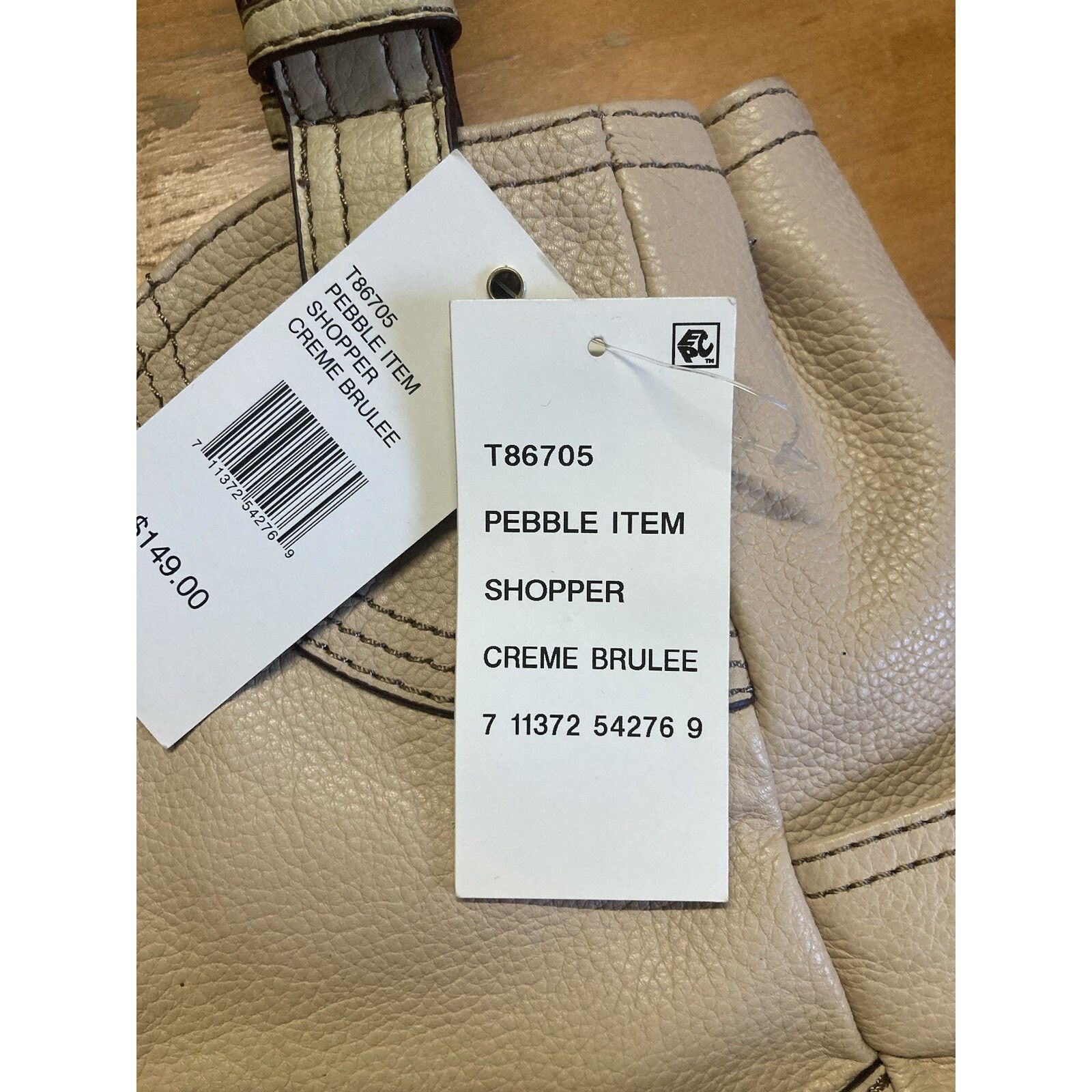 Other NEW Tignanello Pebble Shopper Cream Brûlée Handbag w/ Straps Size ONE SIZE - 5 Thumbnail