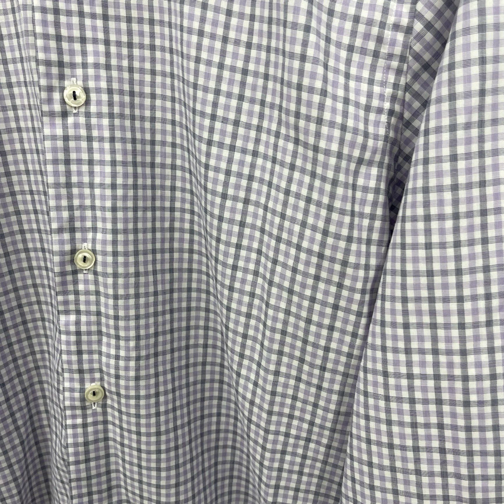 Eton VINTAGE Etón Men’s Slim Fit Plaid Shirt 38 Gray Long Sleeve Button-Up Business Casual Size US M / EU 48-50 / 2 - 6 Thumbnail